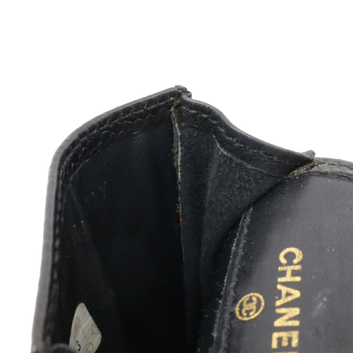 Chanel Black Grained Calfskin Pouch (Pre-Owned)