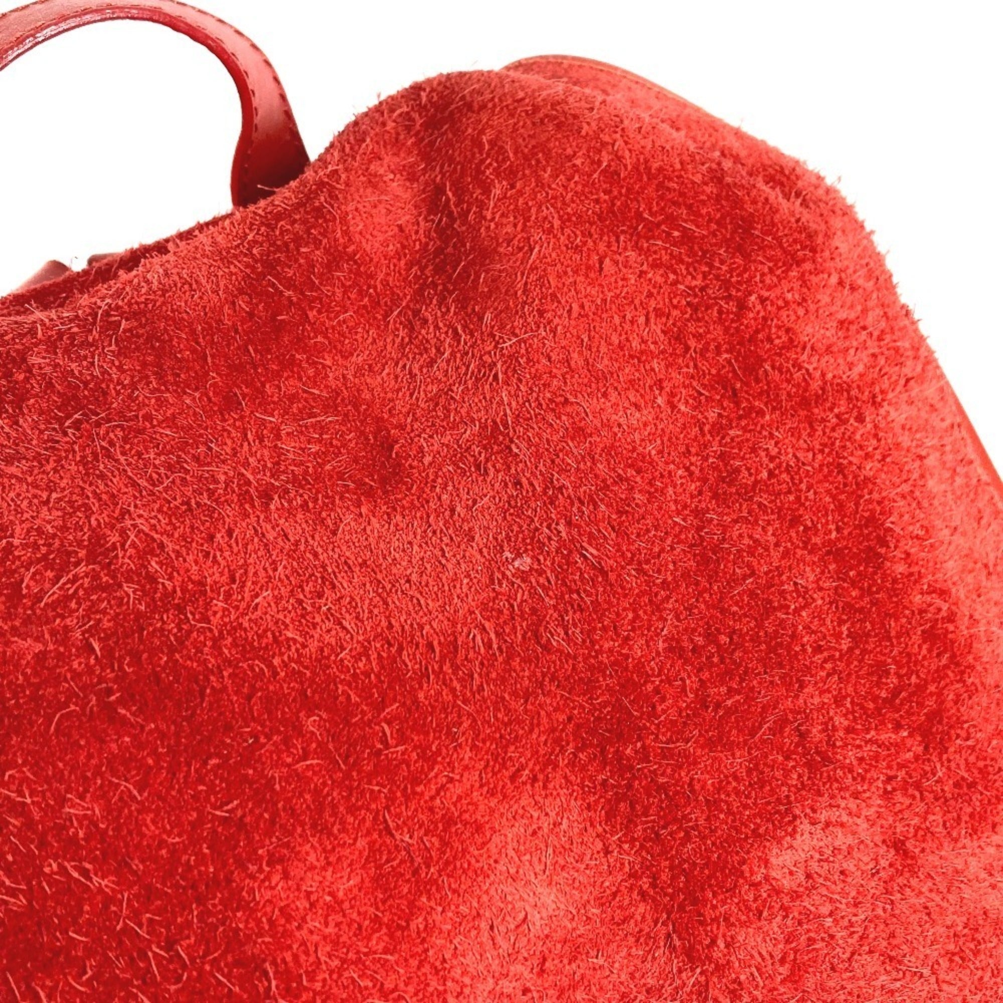 Balenciaga Red Color Leather Suede Backpack (Pre-Owned)