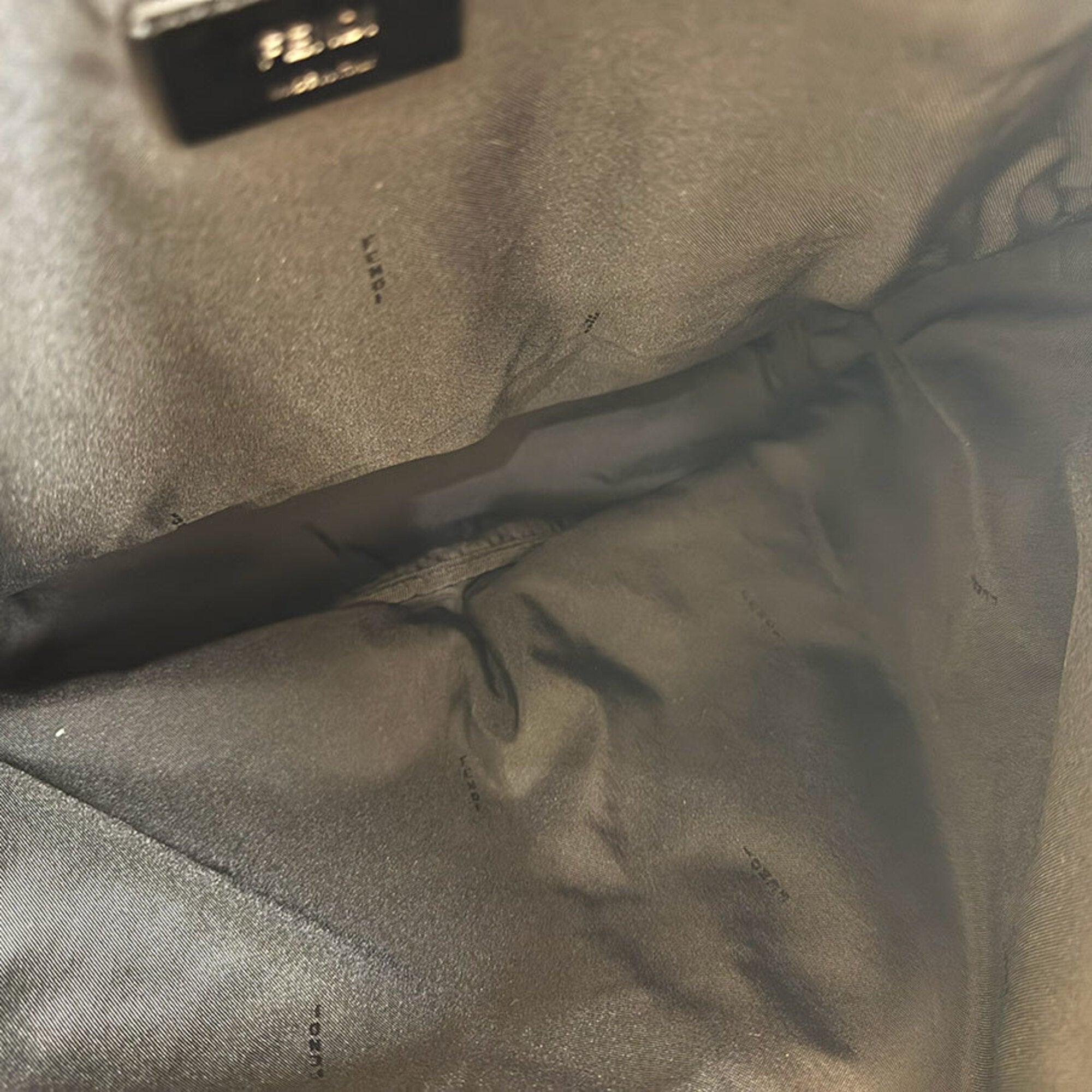 Fendi Black Yellow Nylon Leather Backpack (Pre-Owned)