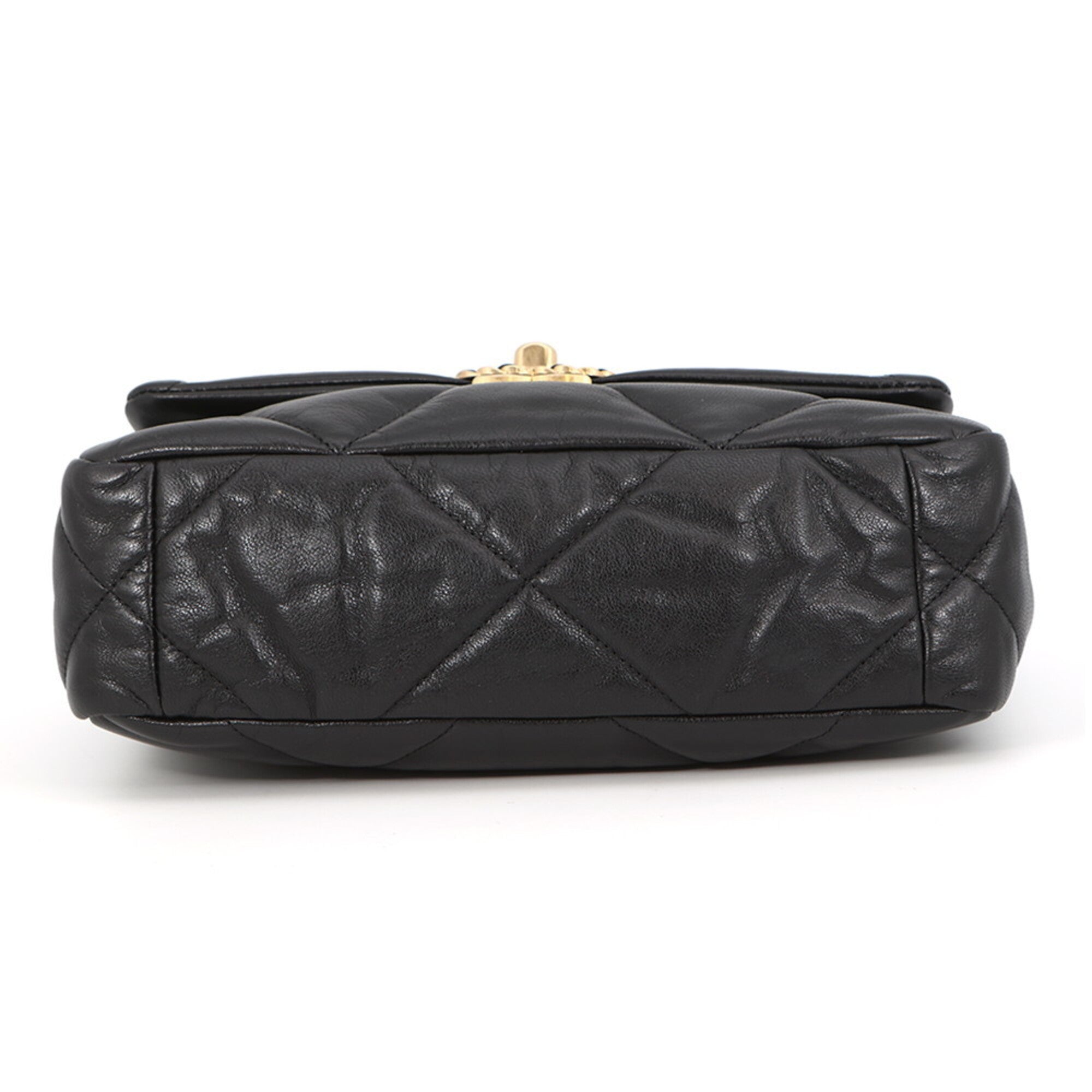 Chanel Black Leather Handbag Shoulder Bag (Pre-Owned)