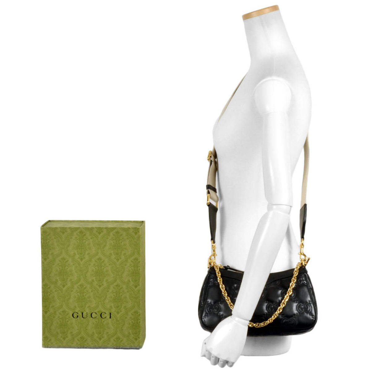 Gucci Black Leather Shoulder Bag (Pre-Owned)