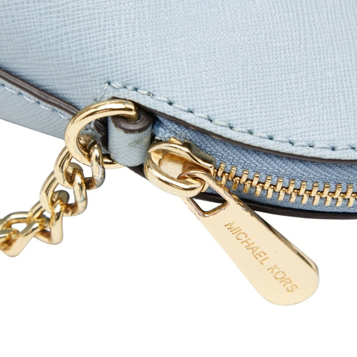 Michael Kors Light Blue Leather Shoulder Bag (Pre-Owned)
