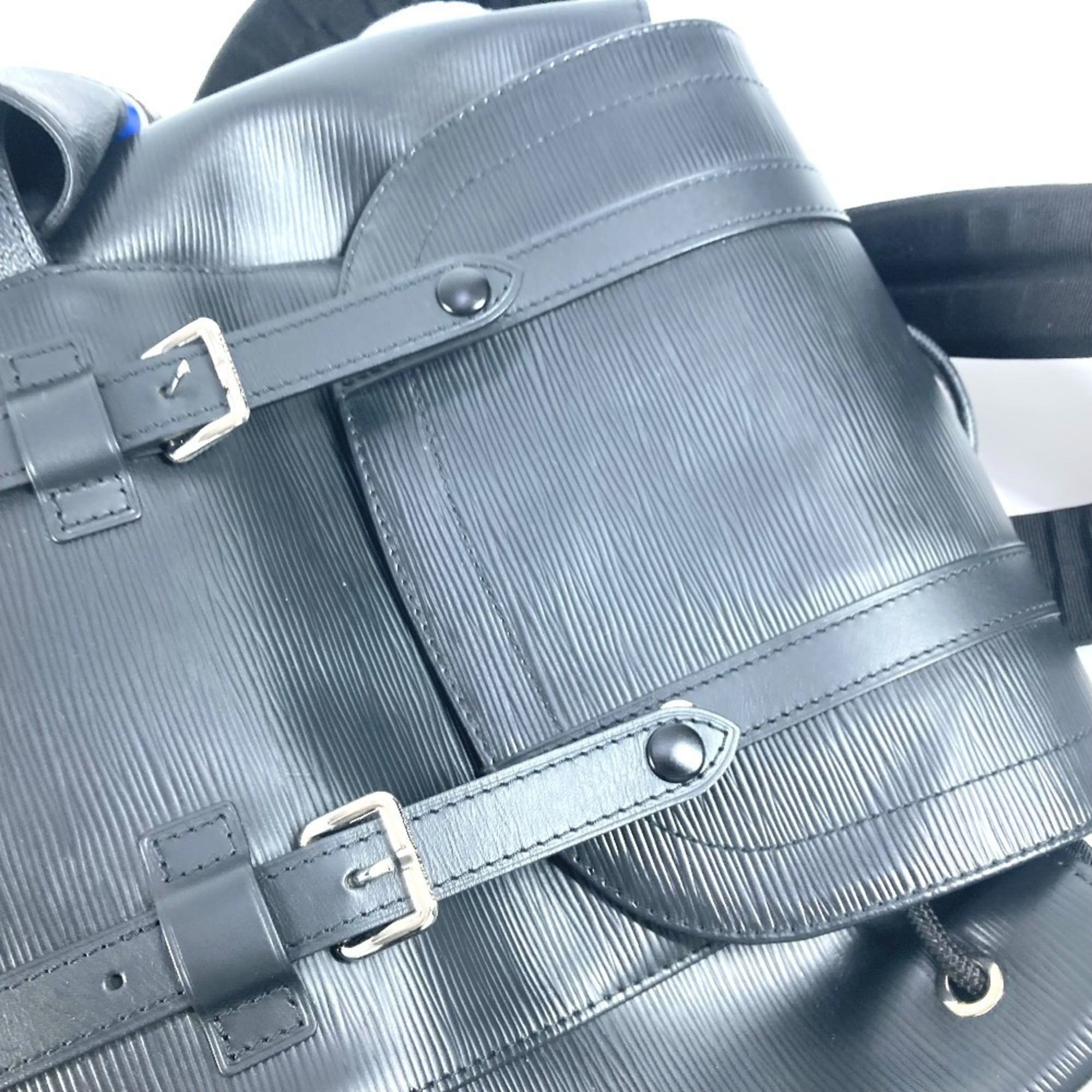 Louis Vuitton Black Blue Monogram Eclipse Epi Leather Backpack (Pre-Owned)