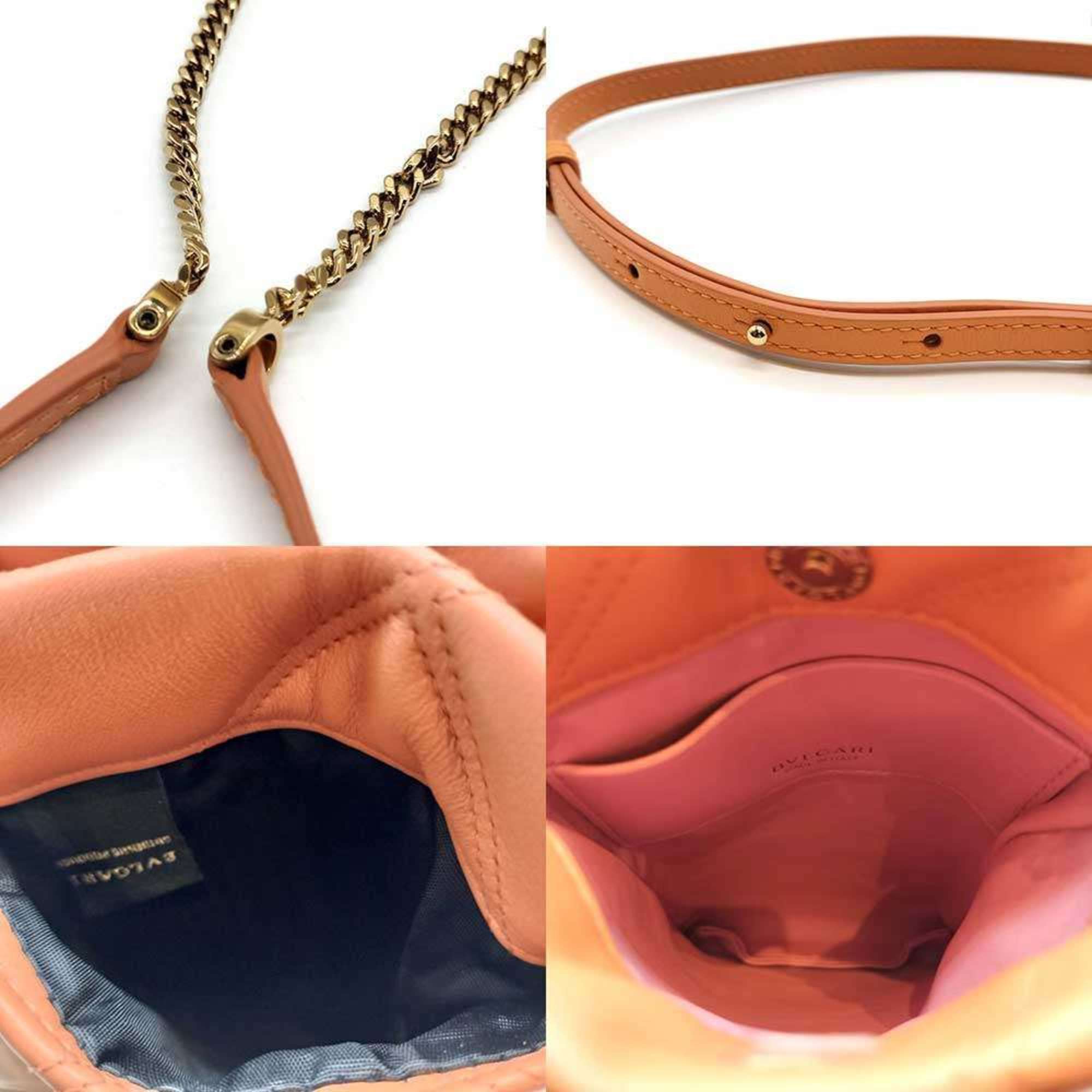 Bvlgari Orange Leather Shoulder Bag (Pre-Owned)