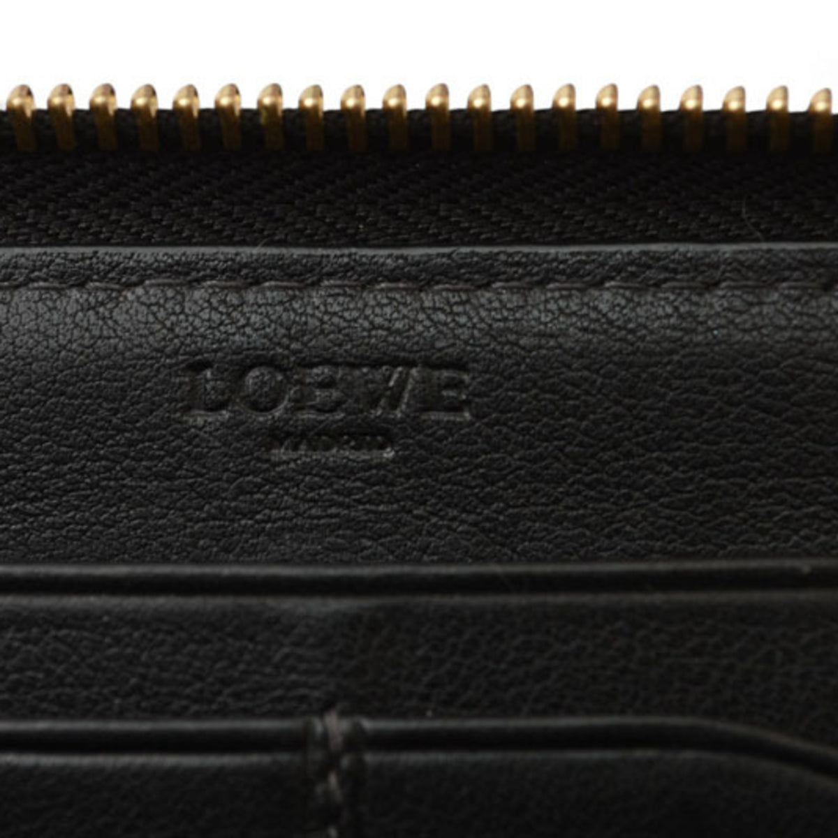 Loewe Black Gray Pvc Long Wallet (Bi-Fold) (Pre-Owned)