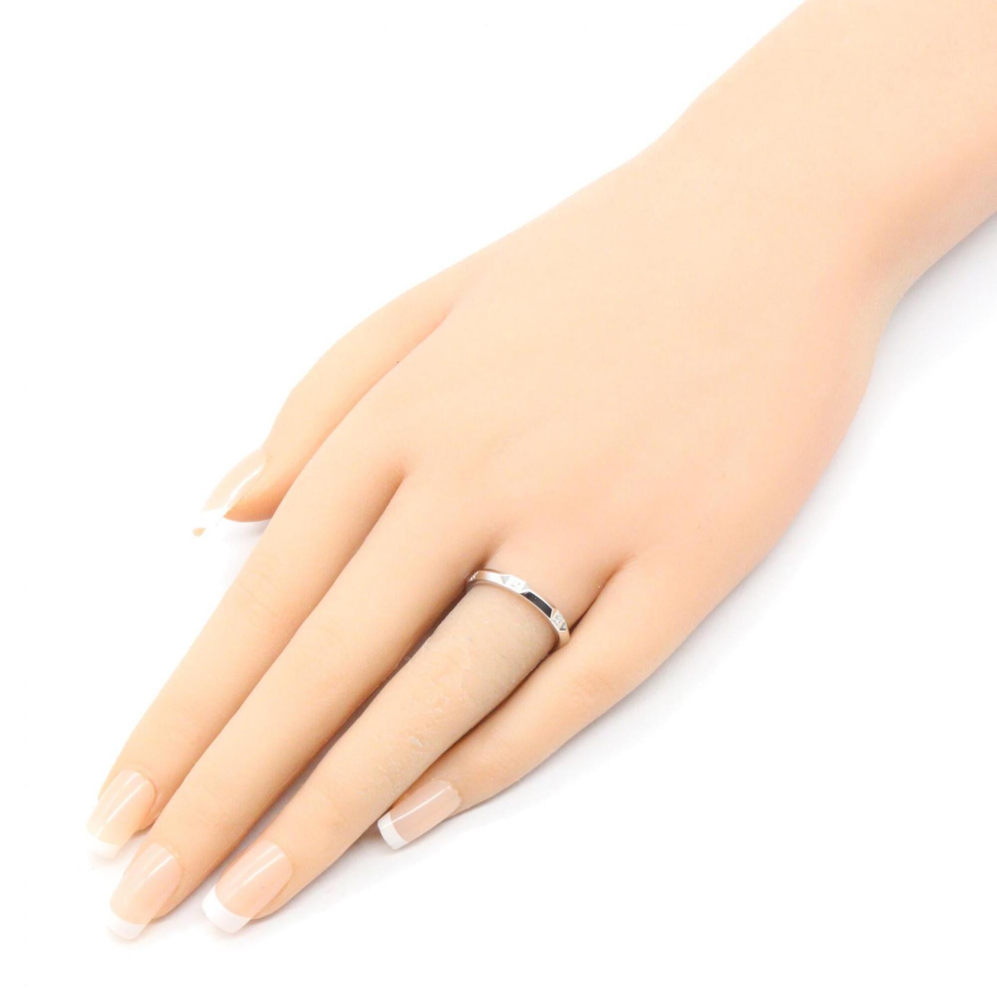 Tiffany Silver Clear Platinum 950 Band Ring (Pre-Owned)