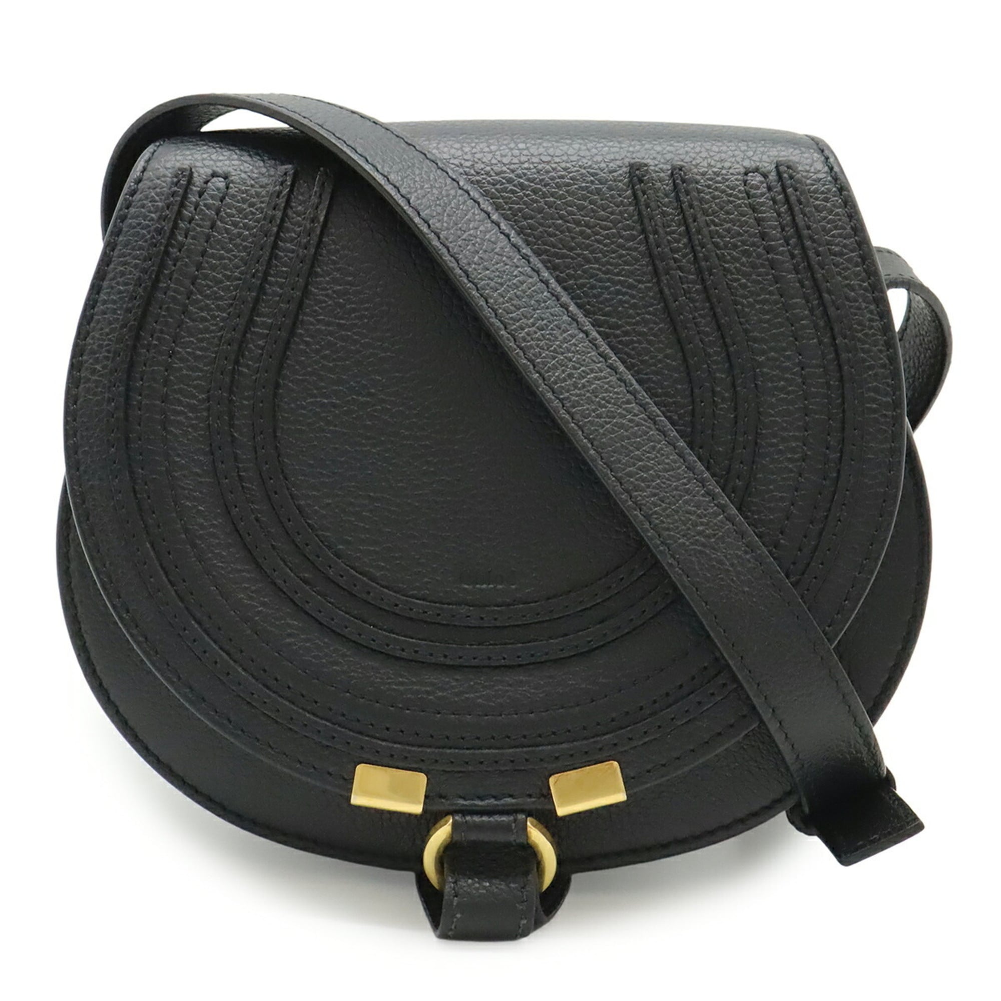 Chloé Black Leather Pochette Shoulder Bag (Pre-Owned)
