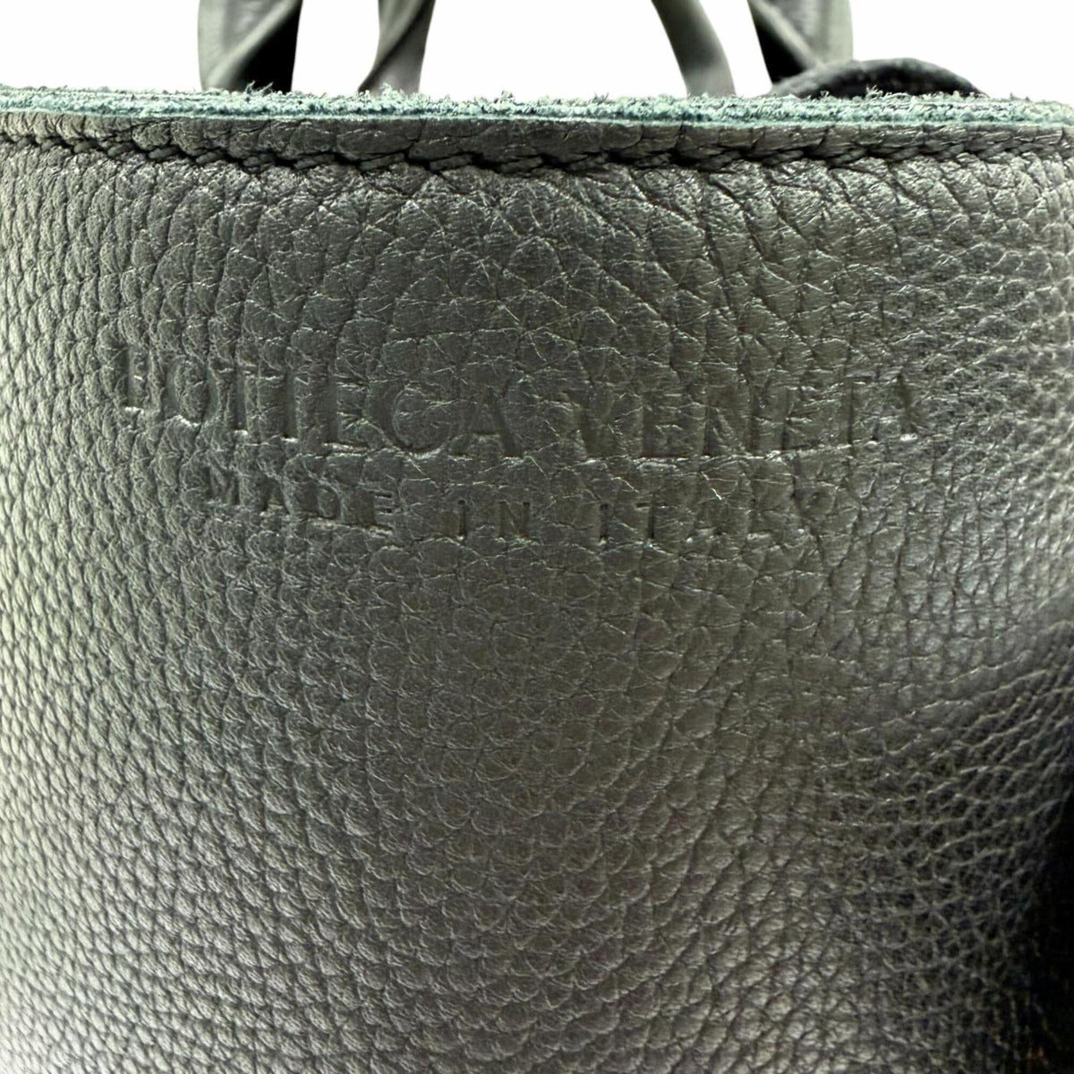 Bottega Veneta Black Leather Handbag Pouch Tote Bag (Pre-Owned)