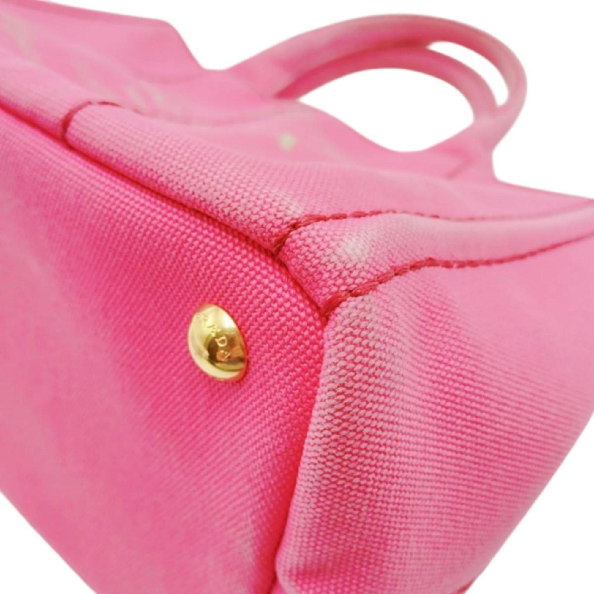 Prada Pink Canvas Tote Bag (Pre-Owned)