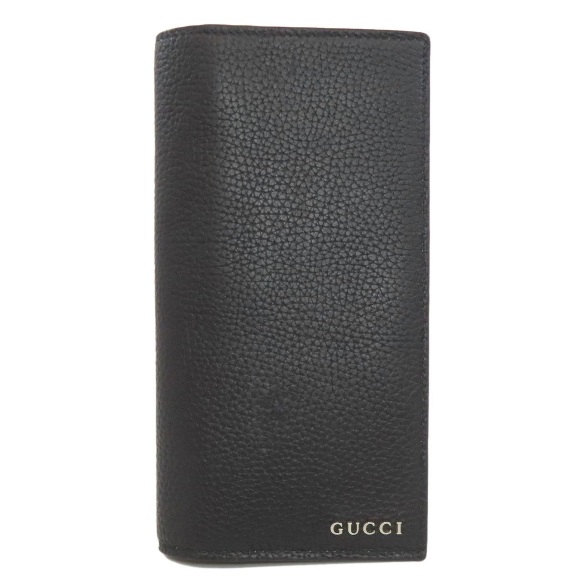 Gucci Black Leather Long Wallet (Bi-Fold) (Pre-Owned)