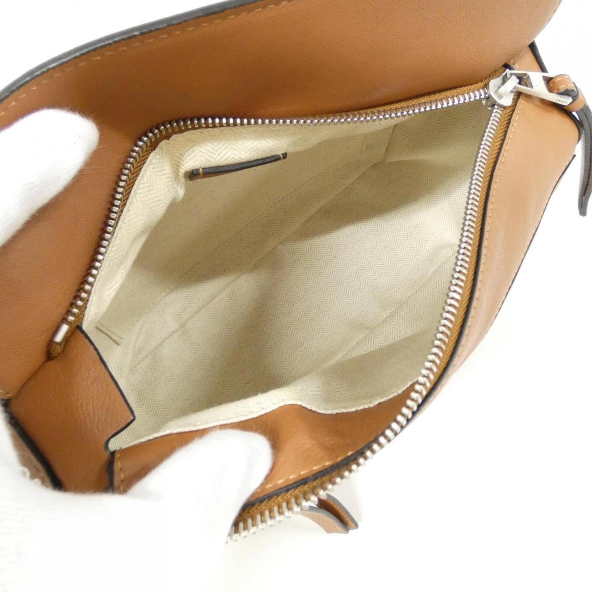 Loewe Puzzle Brown Leather Shoulder Bag (Pre-Owned)