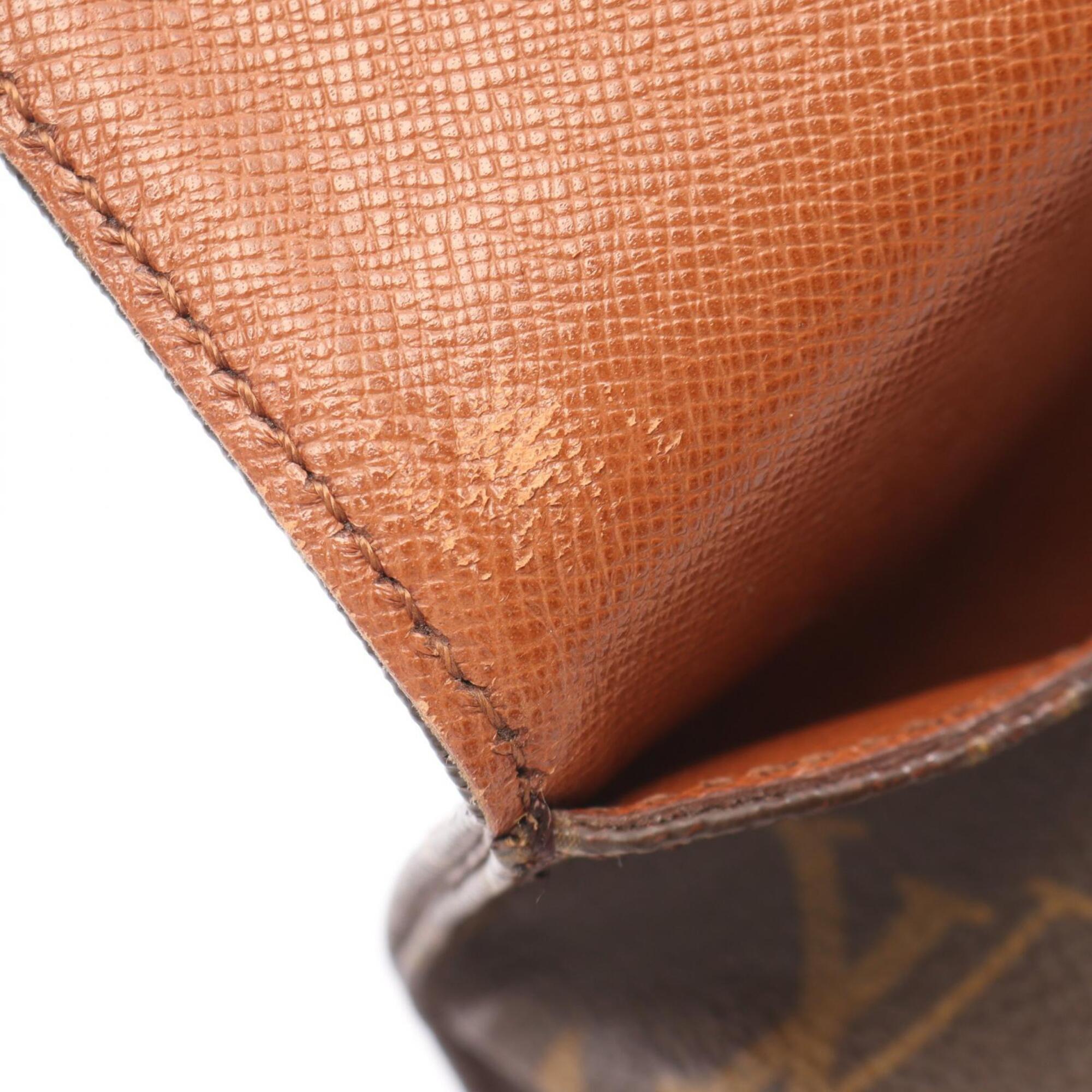 Louis Vuitton Brown Pvc Coated Canvas Leather Handbag Shoulder Bag (Pre-Owned)
