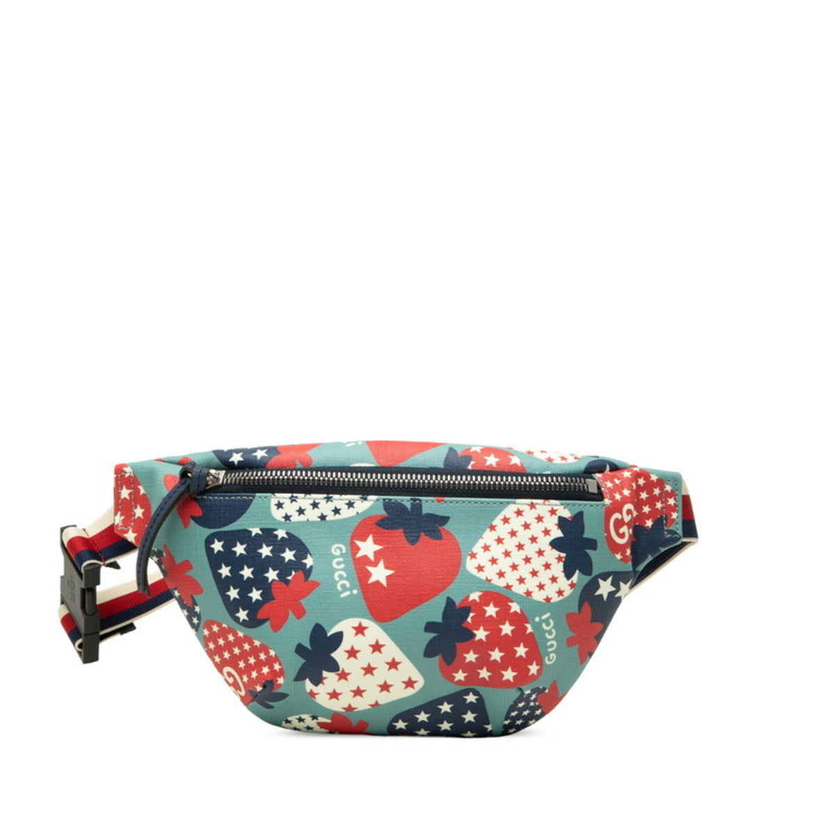 Gucci Blue Multi-Color Pvc Sling Bag (Pre-Owned)
