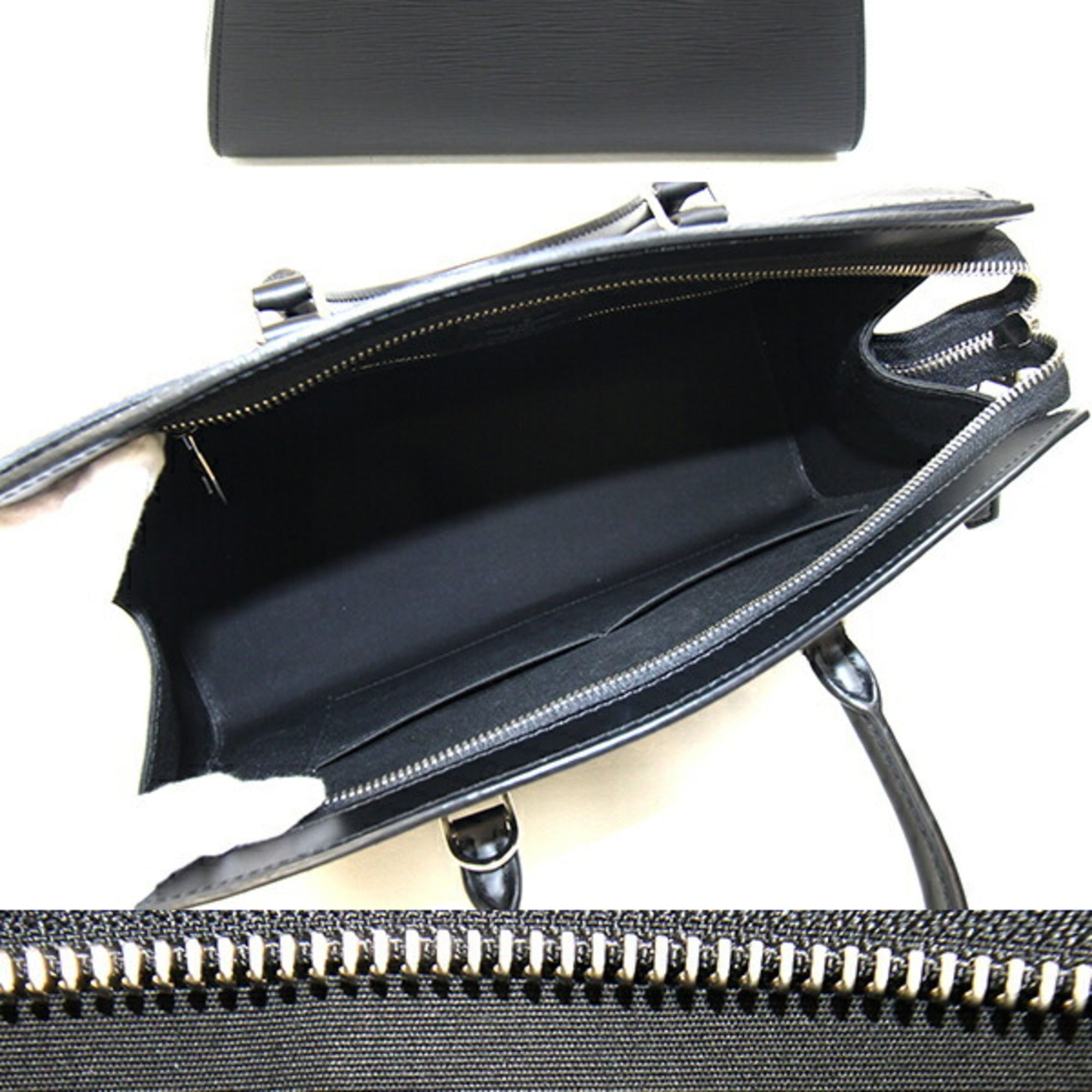 Louis Vuitton Noir Epi Leather Handbag Shoulder Bag (Pre-Owned)