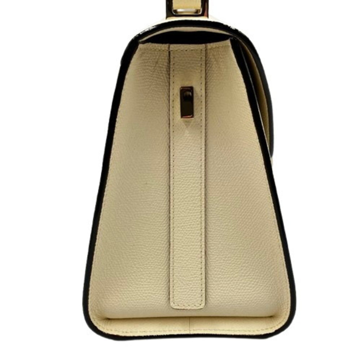 Valextra White Leather Handbag Shoulder Bag (Pre-Owned)