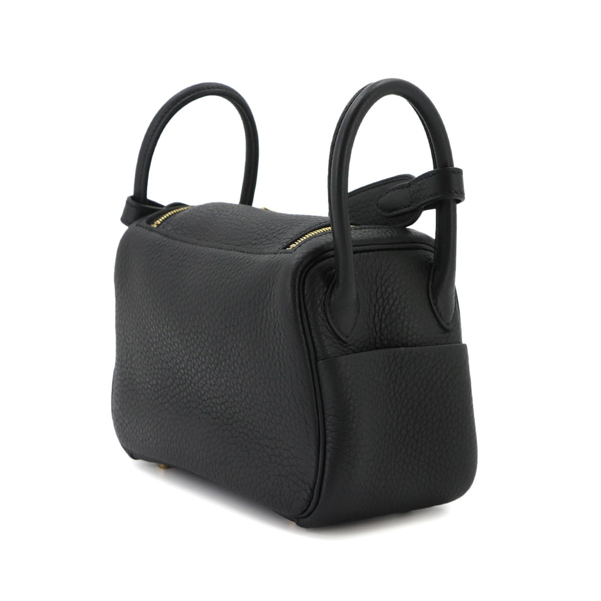 Hermes Black Taurillon Clemence Leather Handbag (Pre-Owned)