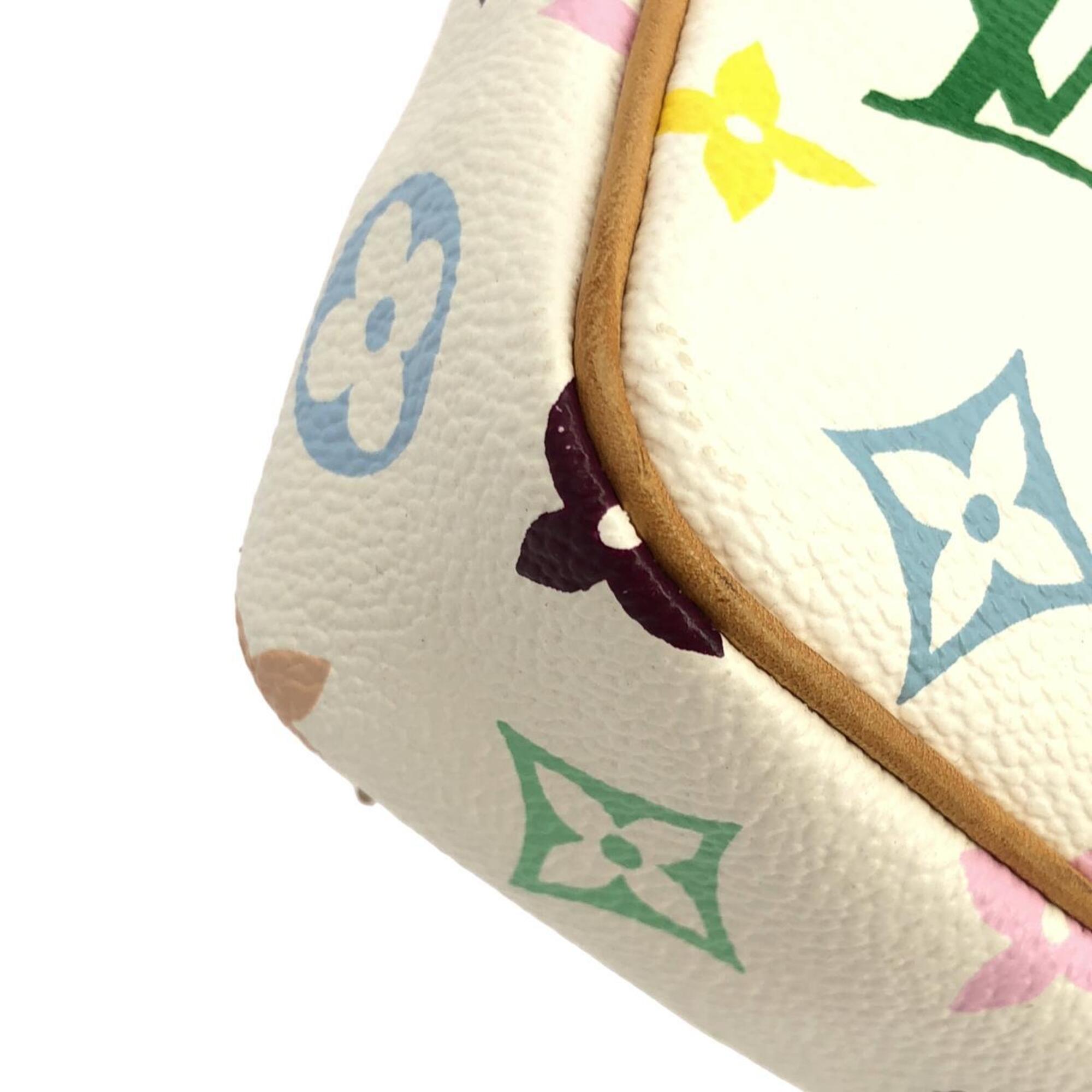 Louis Vuitton Multi-Color White Coated Canvas Pochette Pouch (Pre-Owned)
