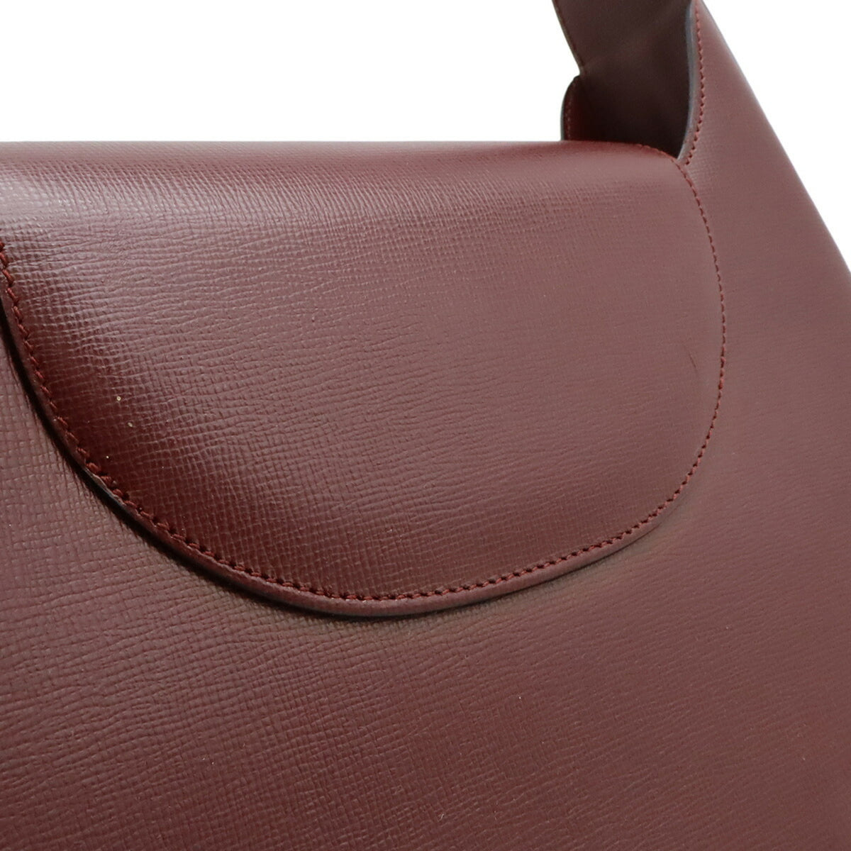 Cartier Bordeaux Leather Shoulder Bag (Pre-Owned)