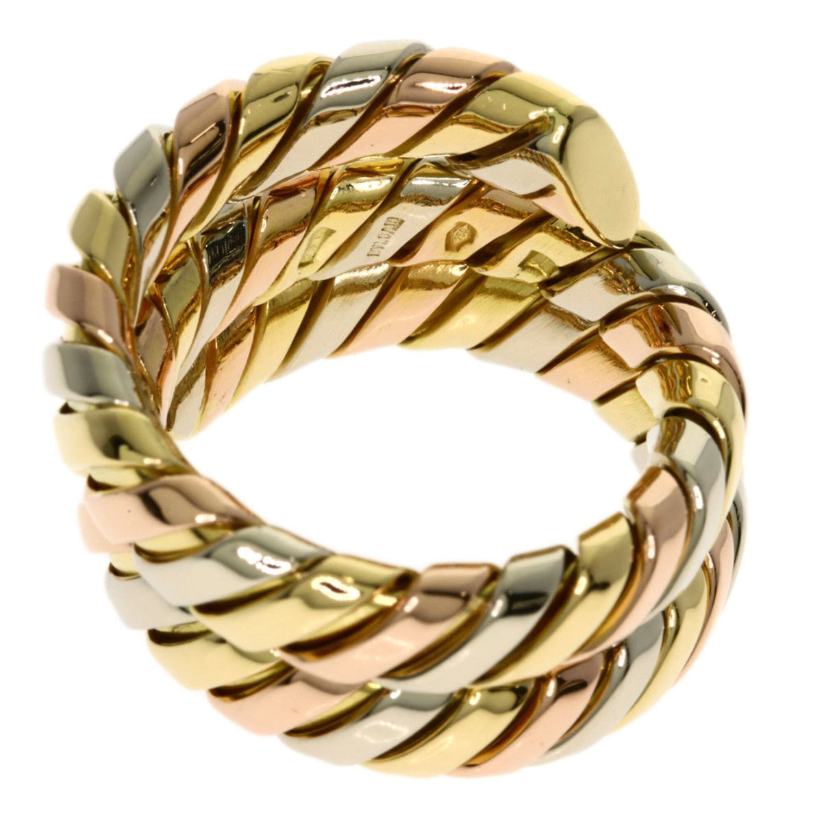 Bvlgari Yellow Gold (18K) Pink Gold (18K) White Gold (18K) Band Ring (Pre-Owned)