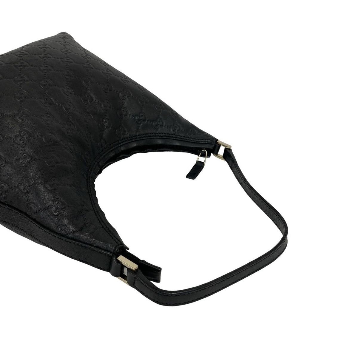 Gucci Black Leather Shoulder Bag Tote Bag (Pre-Owned)
