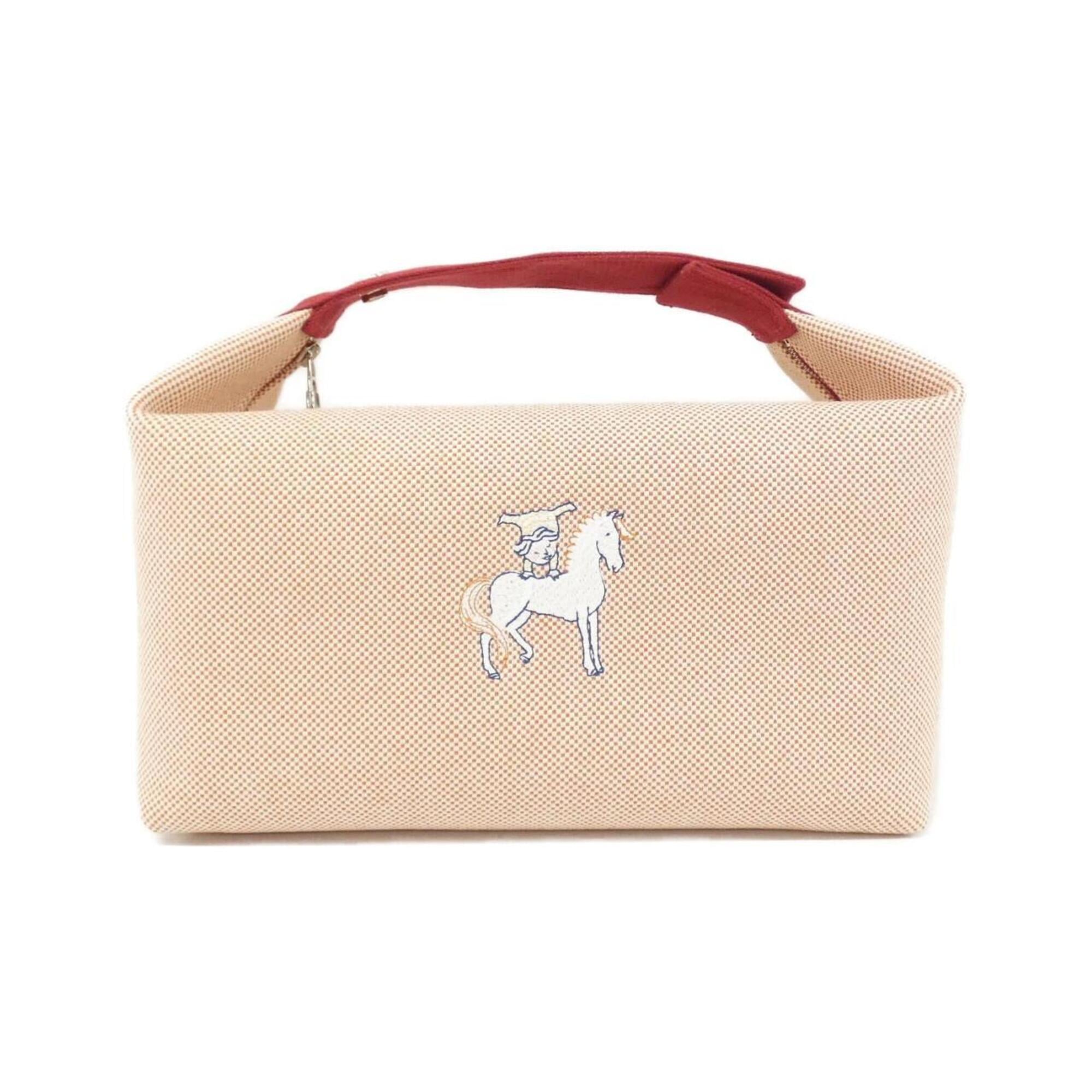 Hermes Silver Toile H Handbag (Pre-Owned)