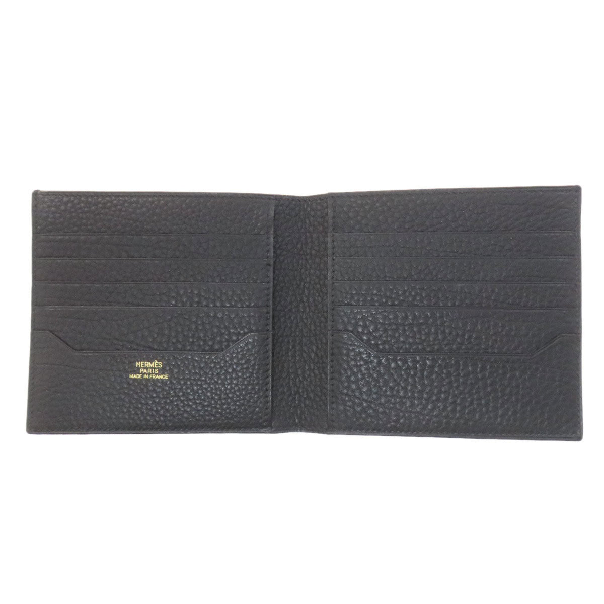 Hermes Mc2 Black Leather Wallet (Bi-Fold) (Pre-Owned)