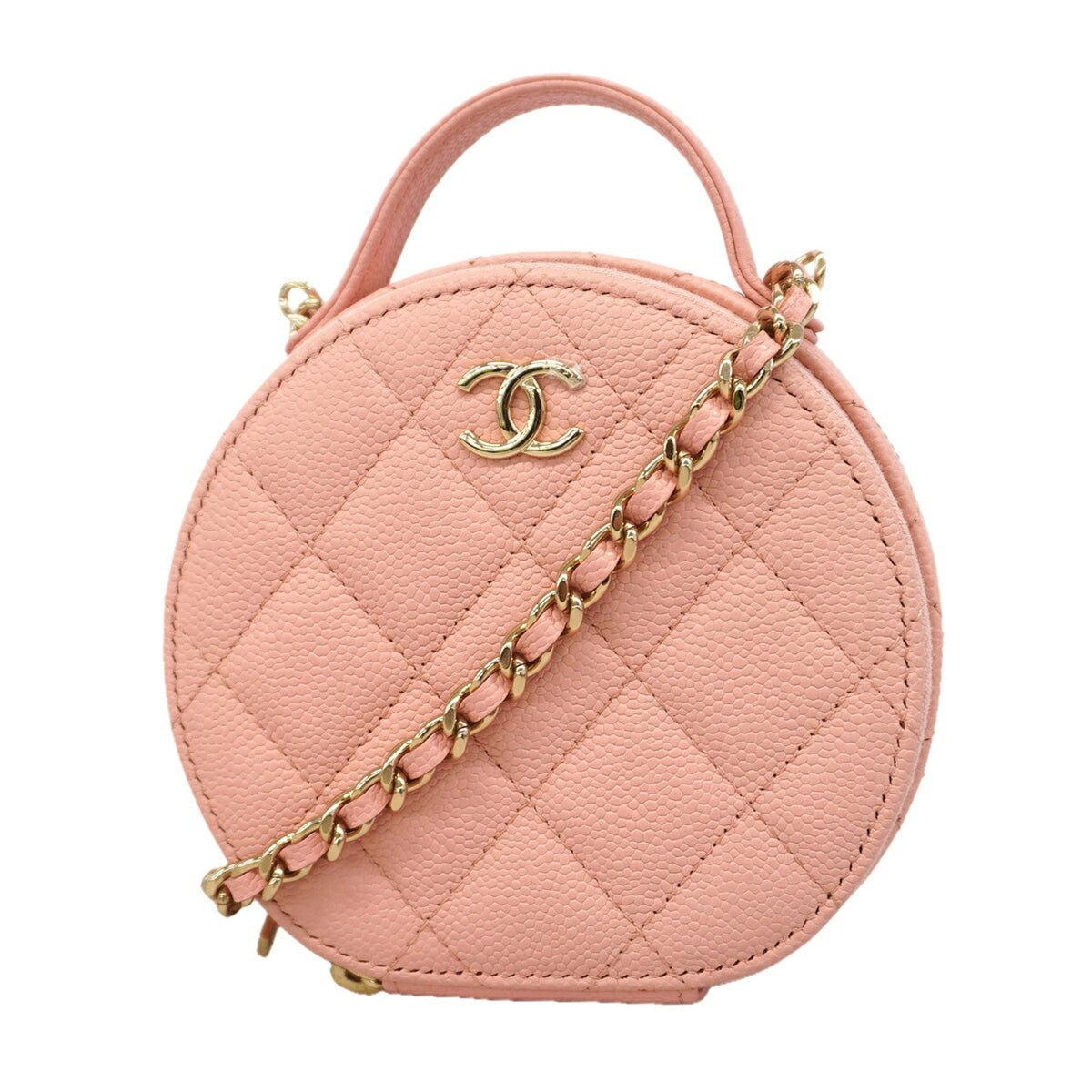 Chanel Pink Grained Calfskin Vanity Bag (Pre-Owned)