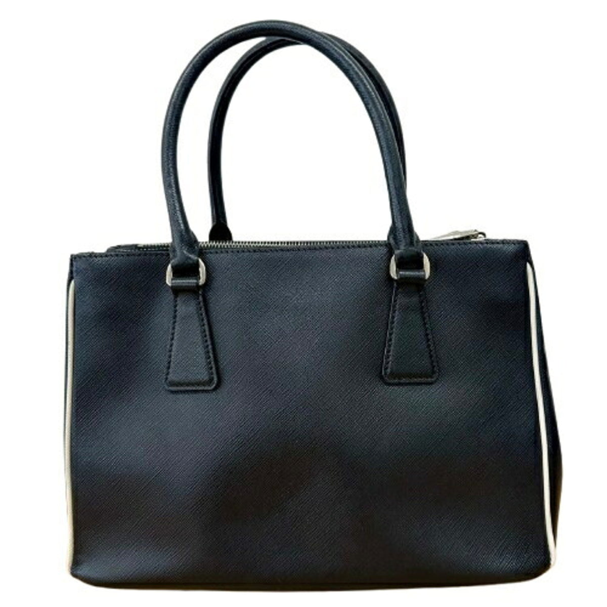 Prada Black Leather Handbag Shoulder Bag (Pre-Owned)