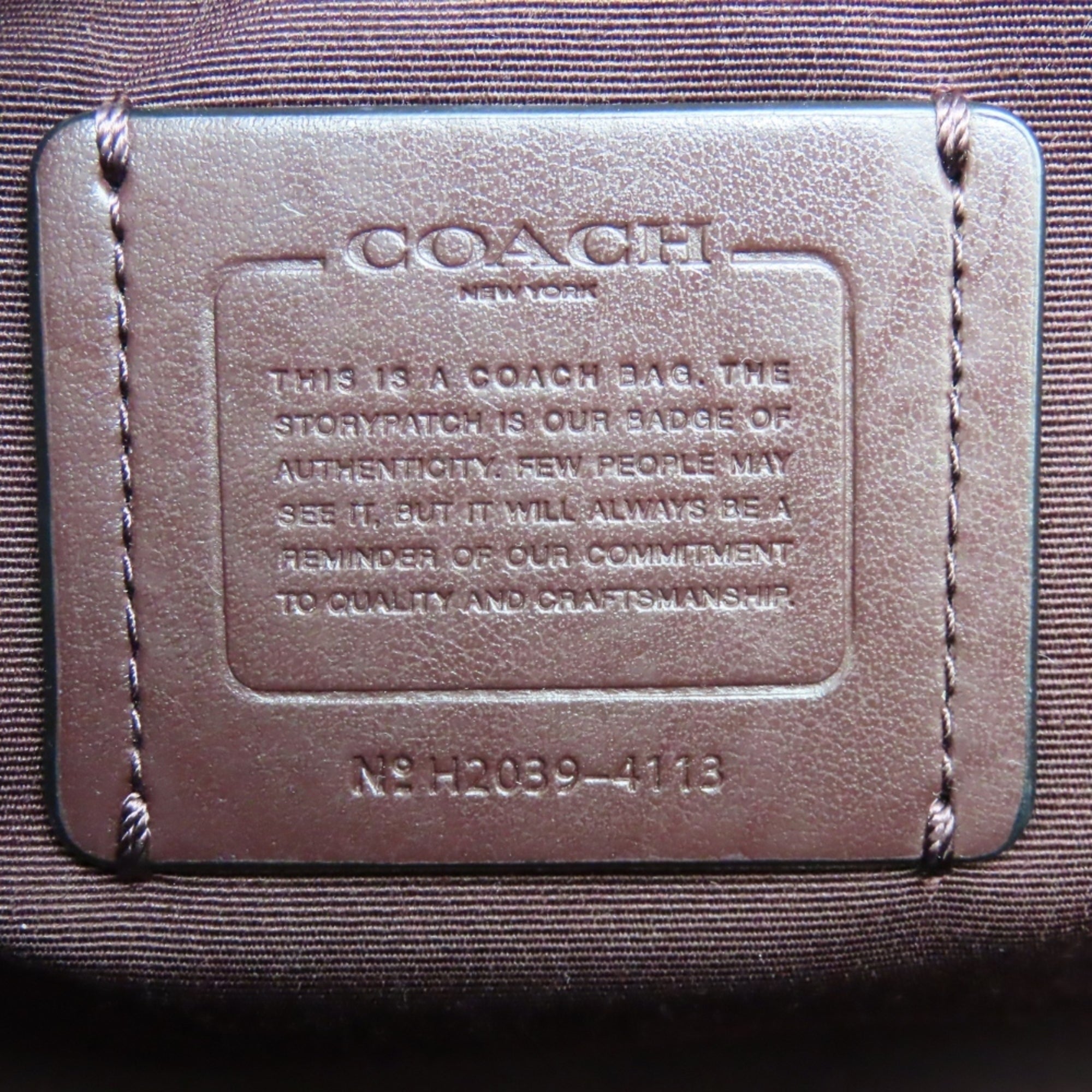 Coach Signature Bordeaux Brown Canvas Leather Tote Bag (Pre-Owned)