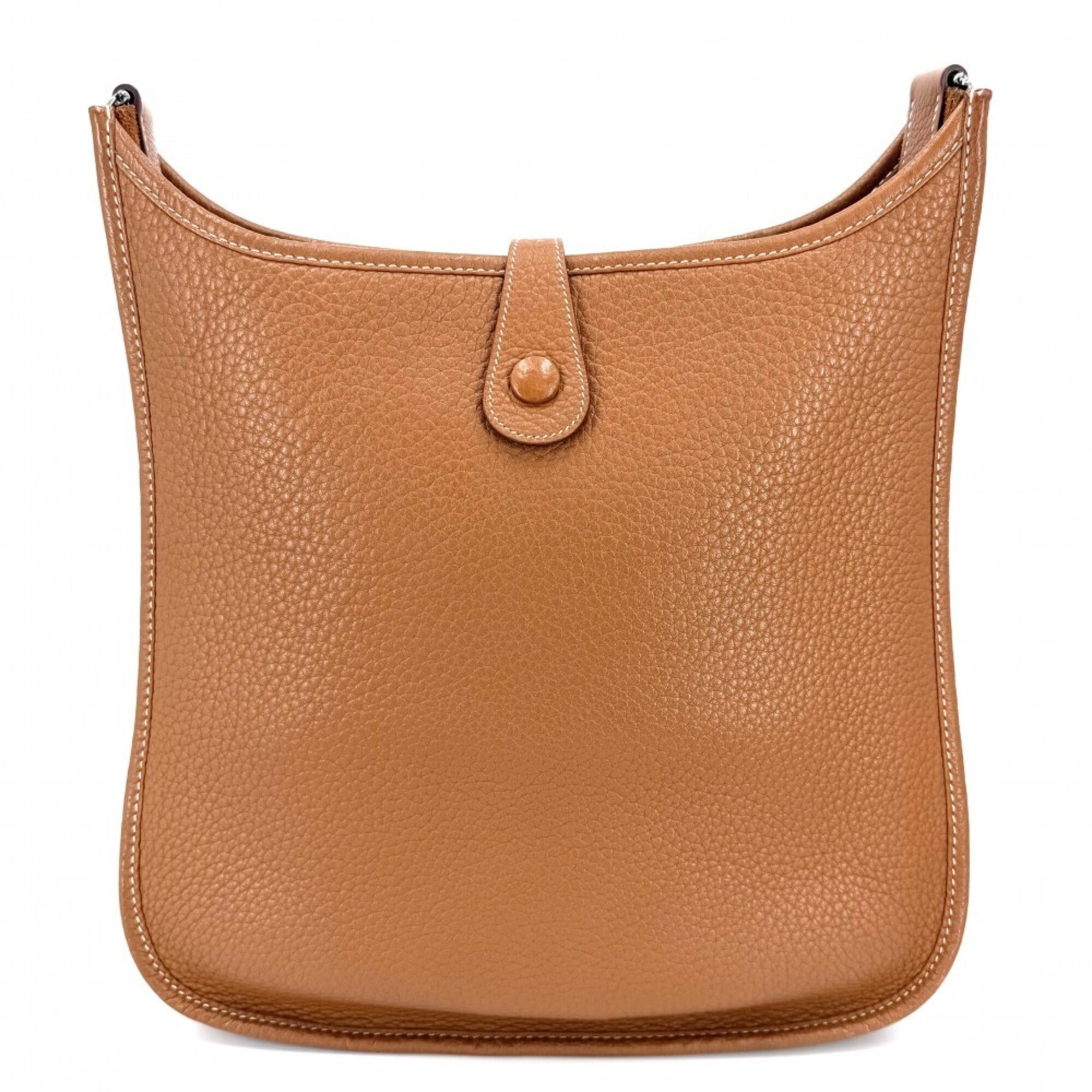 Hermes Evelyne Brown Leather Shoulder Bag (Pre-Owned)