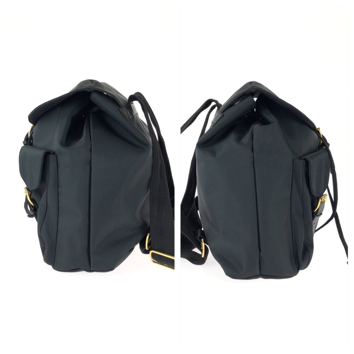 Versace Black Nylon Backpack (Pre-Owned)