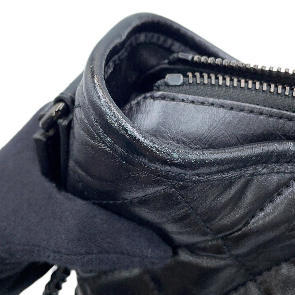 Chanel Gabriel Black Leather Handbag Shoulder Bag (Pre-Owned)