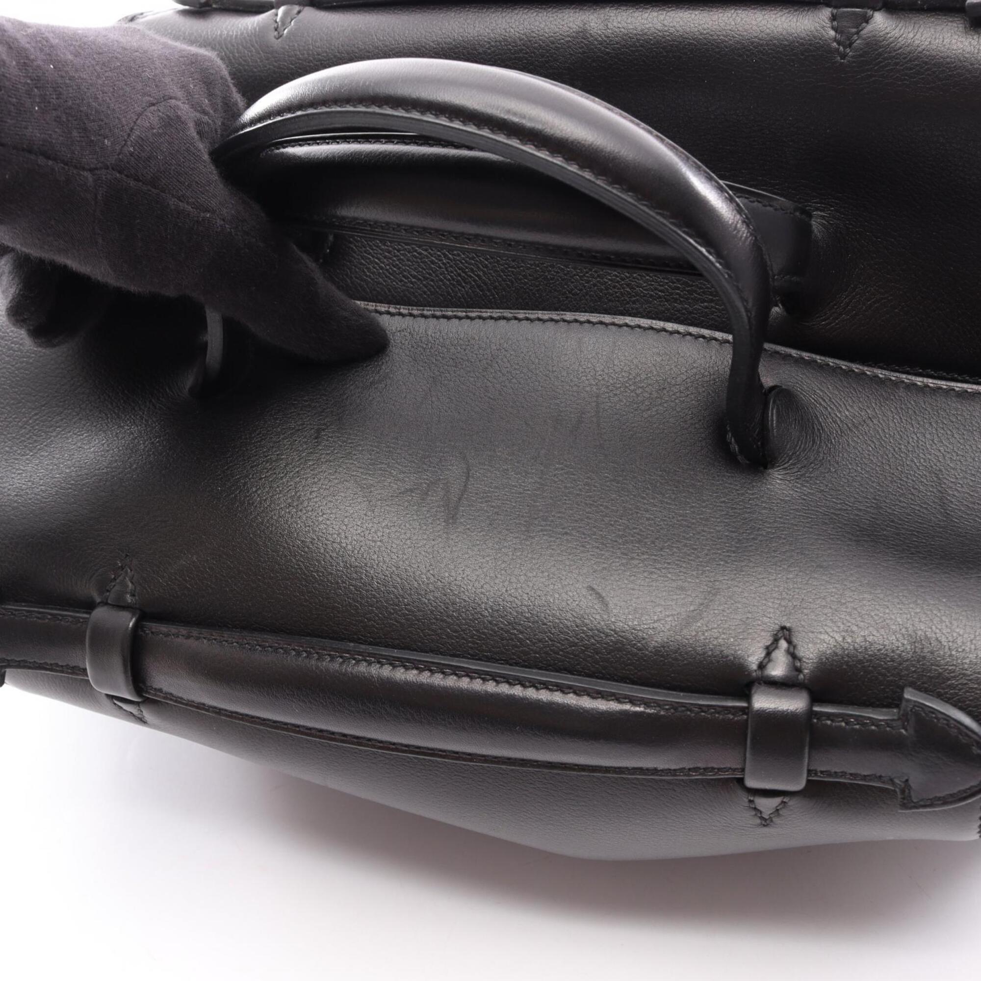 Hermes Black Leather Handbag (Pre-Owned)