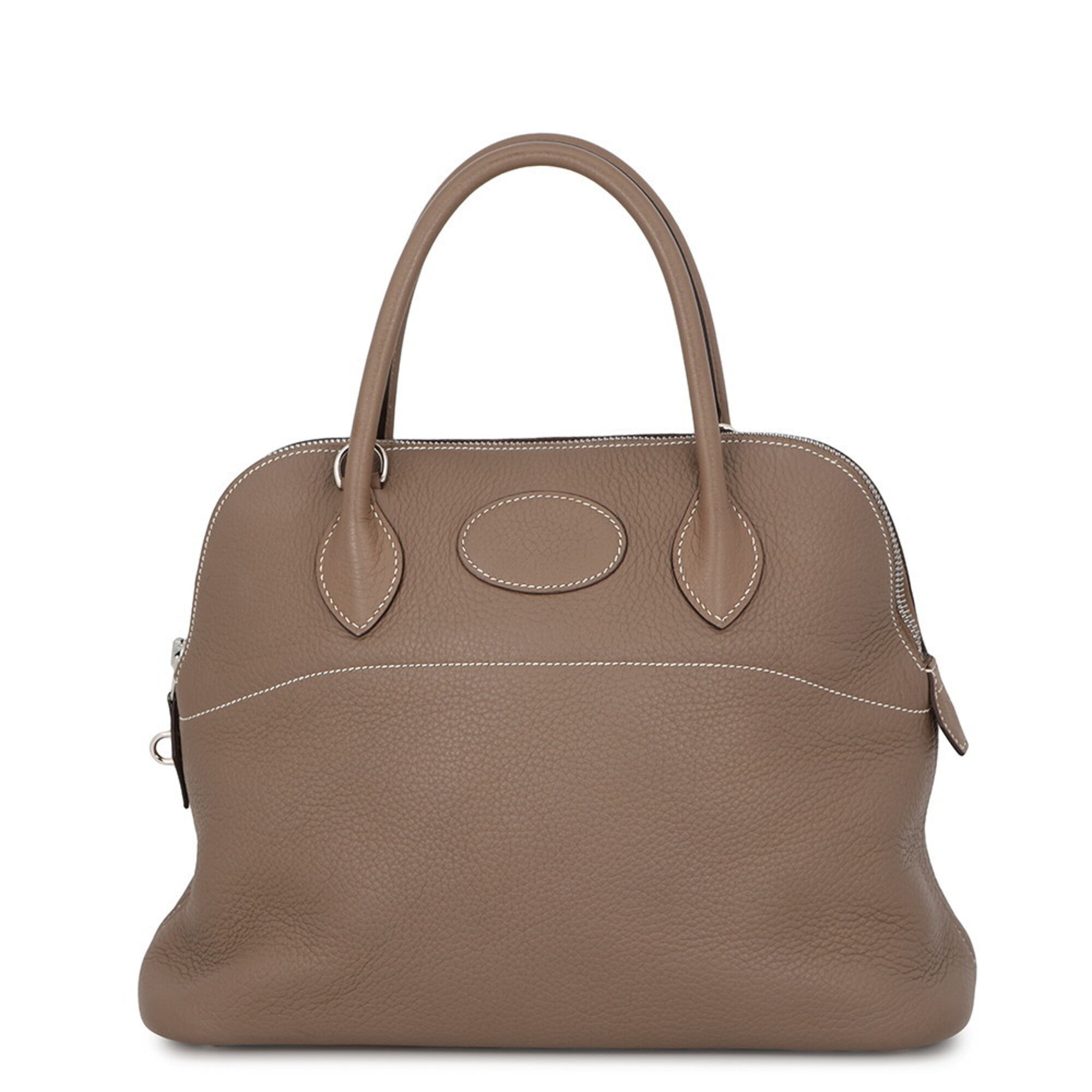Hermes Etoupe Gray Taurillon Clemence Leather Handbag (Pre-Owned)