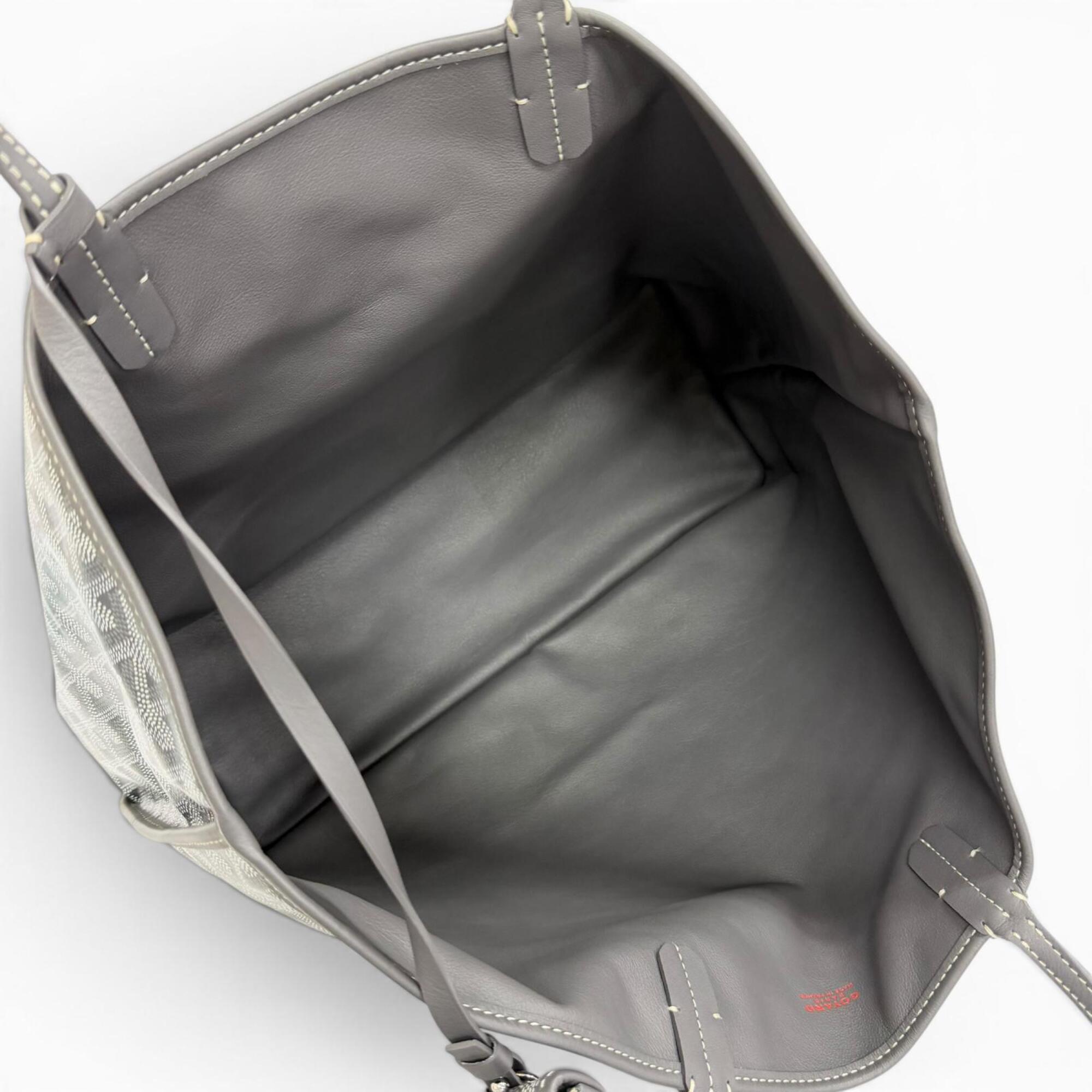 Goyard Gray Leather Canvas Pouch Tote Bag (Pre-Owned)