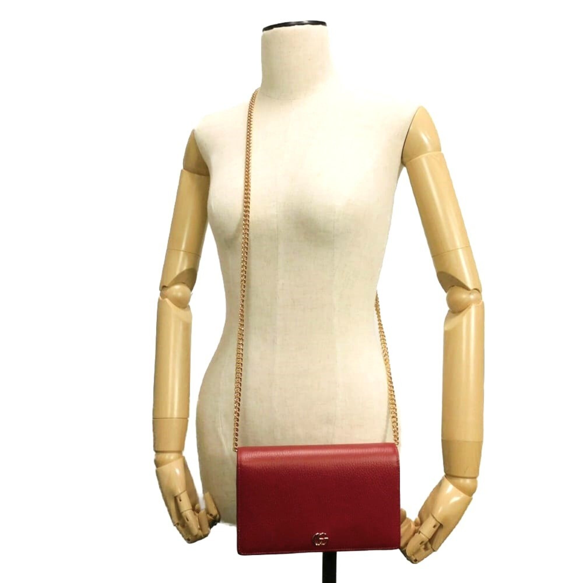 Gucci Red Color Clutch Bag Shoulder Bag (Pre-Owned)