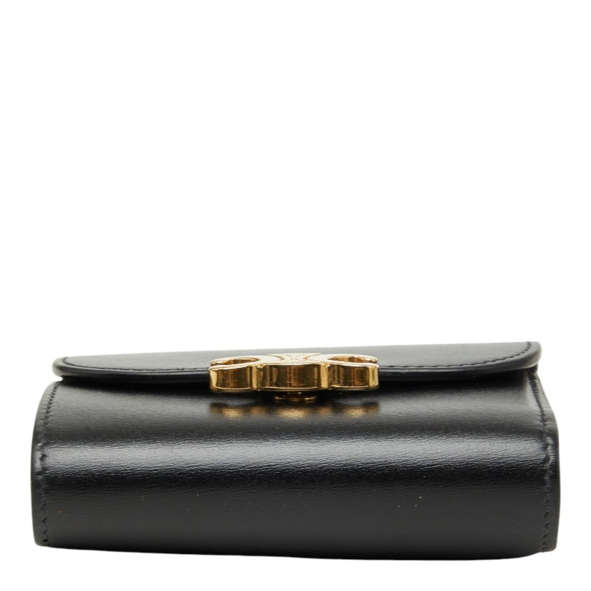 Celine Black Leather Wallet (Tri-Fold) (Pre-Owned)