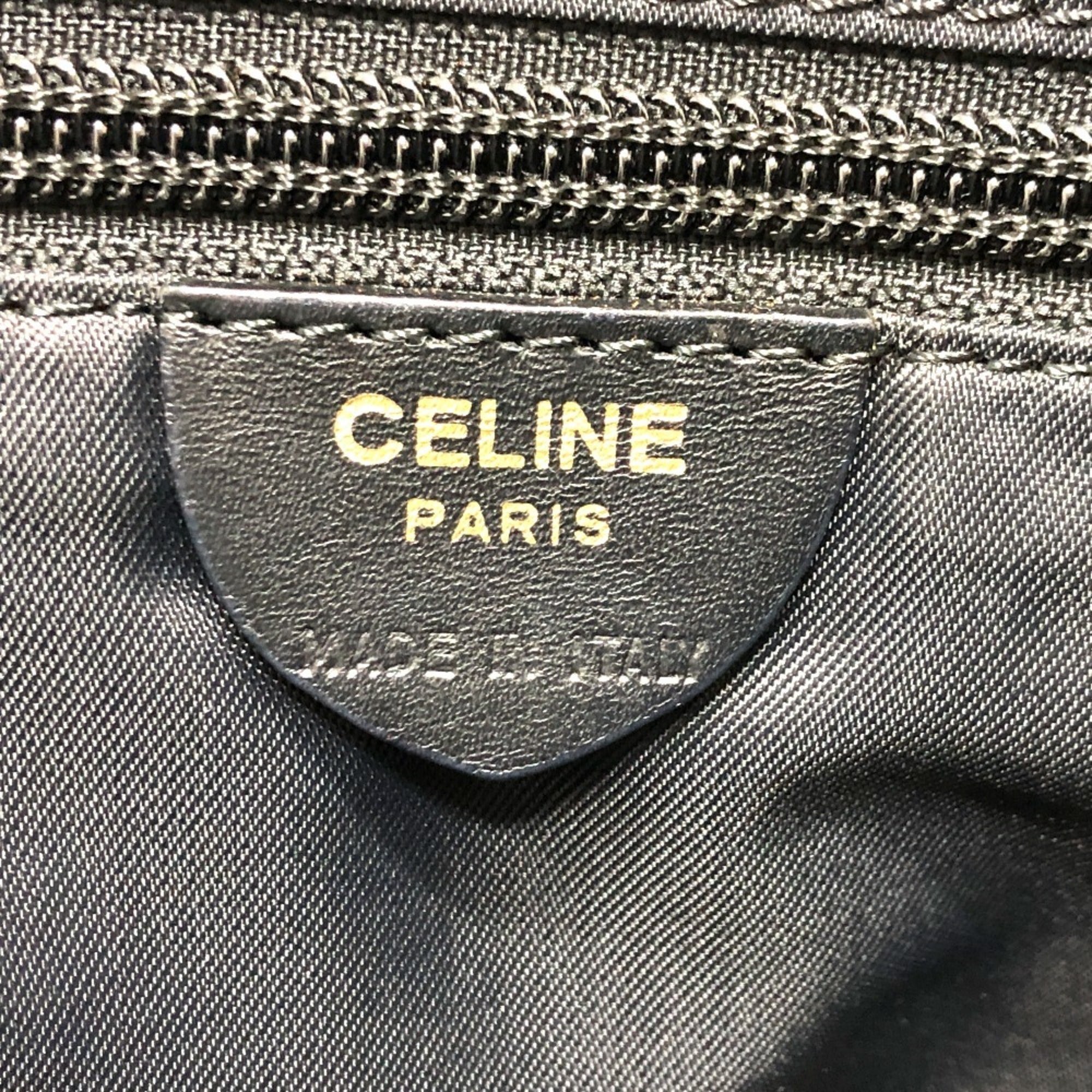 Celine Black Nylon Leather Shoulder Bag (Pre-Owned)