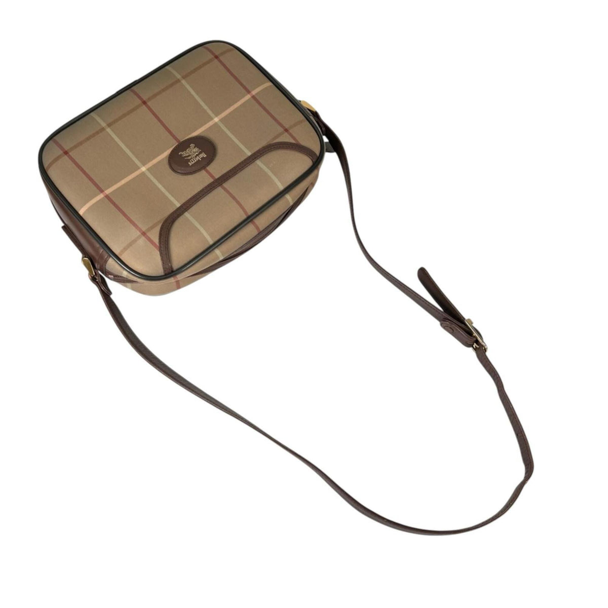 Burberry Brown Khaki Canvas Leather Shoulder Bag (Pre-Owned)