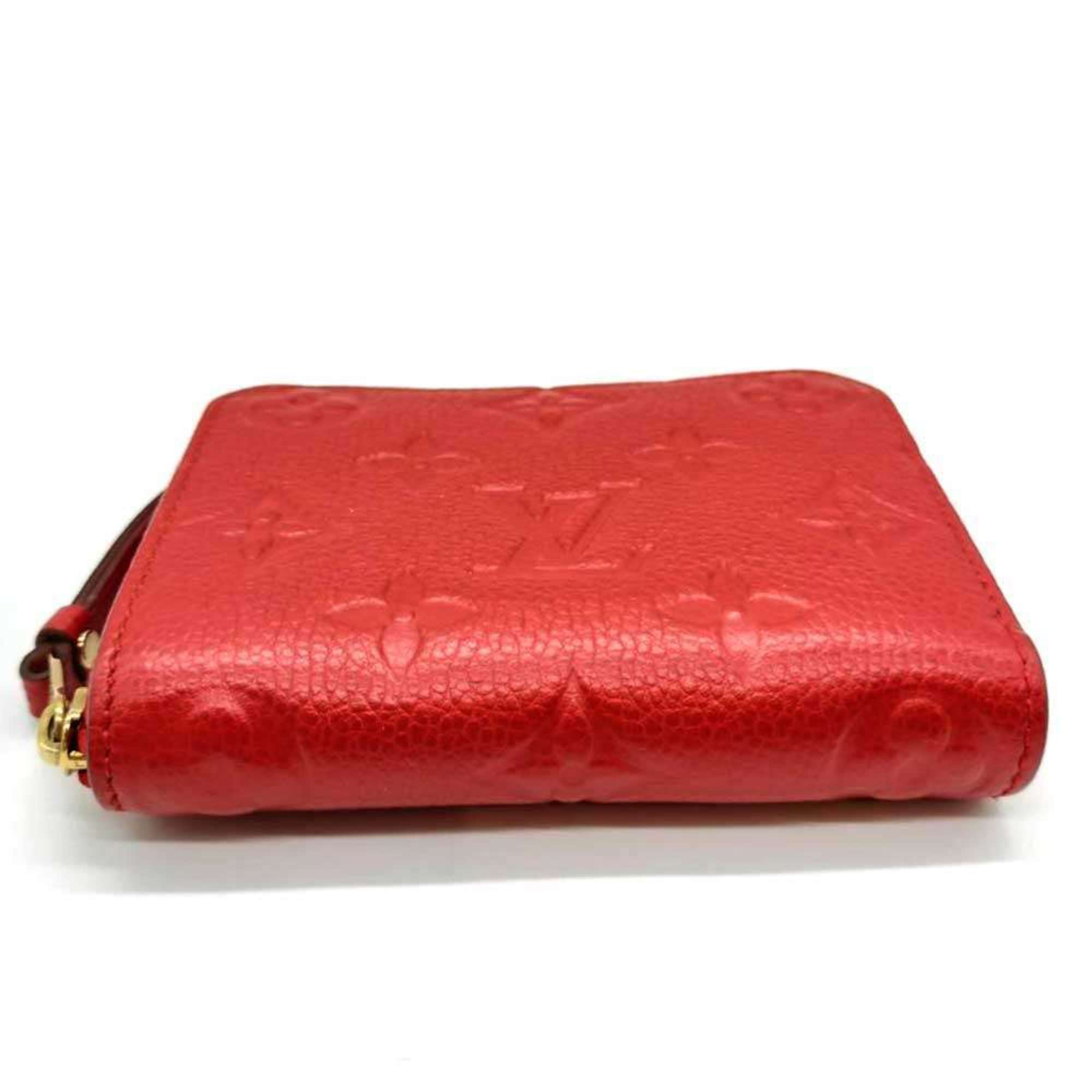Louis Vuitton Monogram Empreinte Red Color Sacrlet Monogram Empreinte Coin Purse/Coin Case (Pre-Owned)