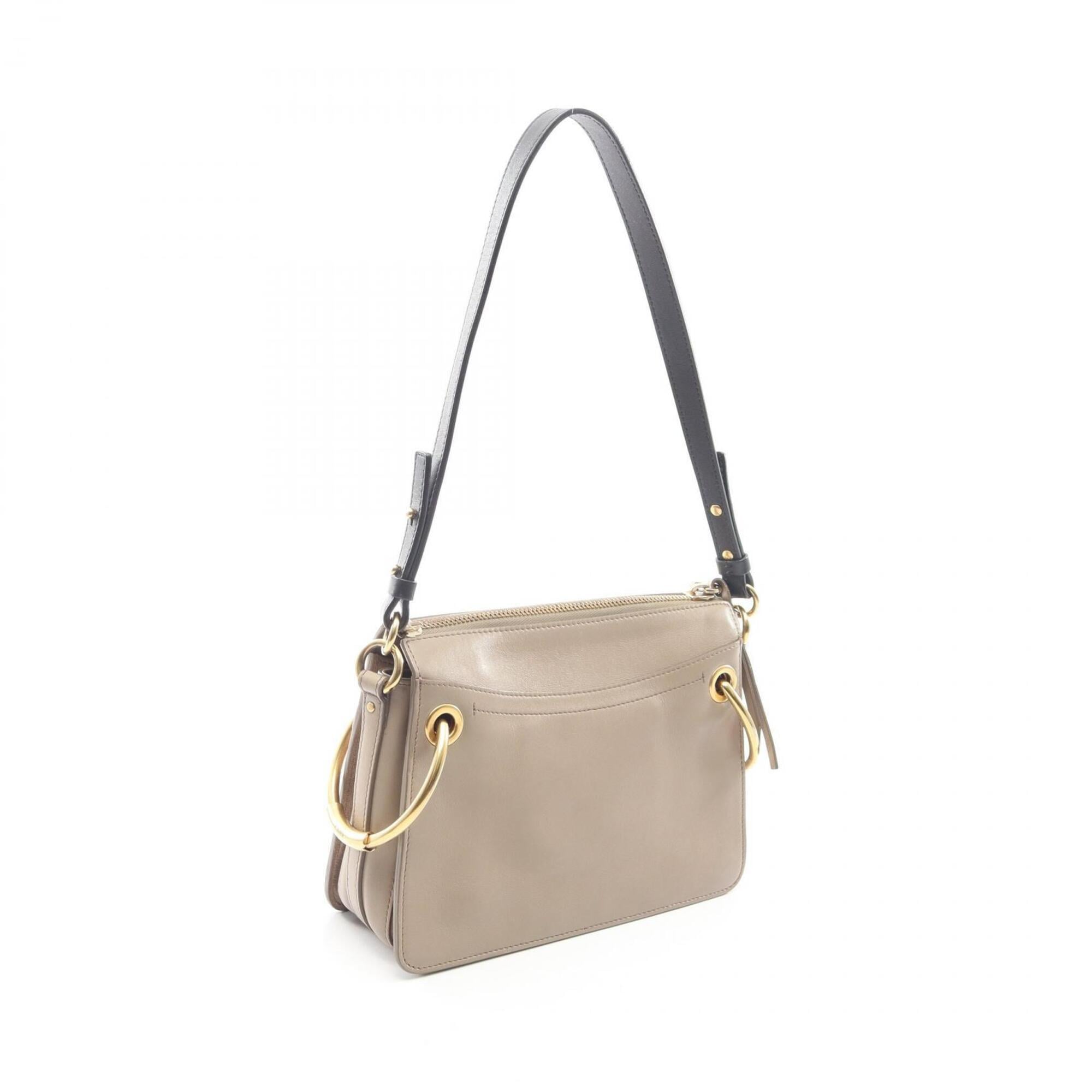 Chloé Beige Leather Suede Handbag Shoulder Bag (Pre-Owned)