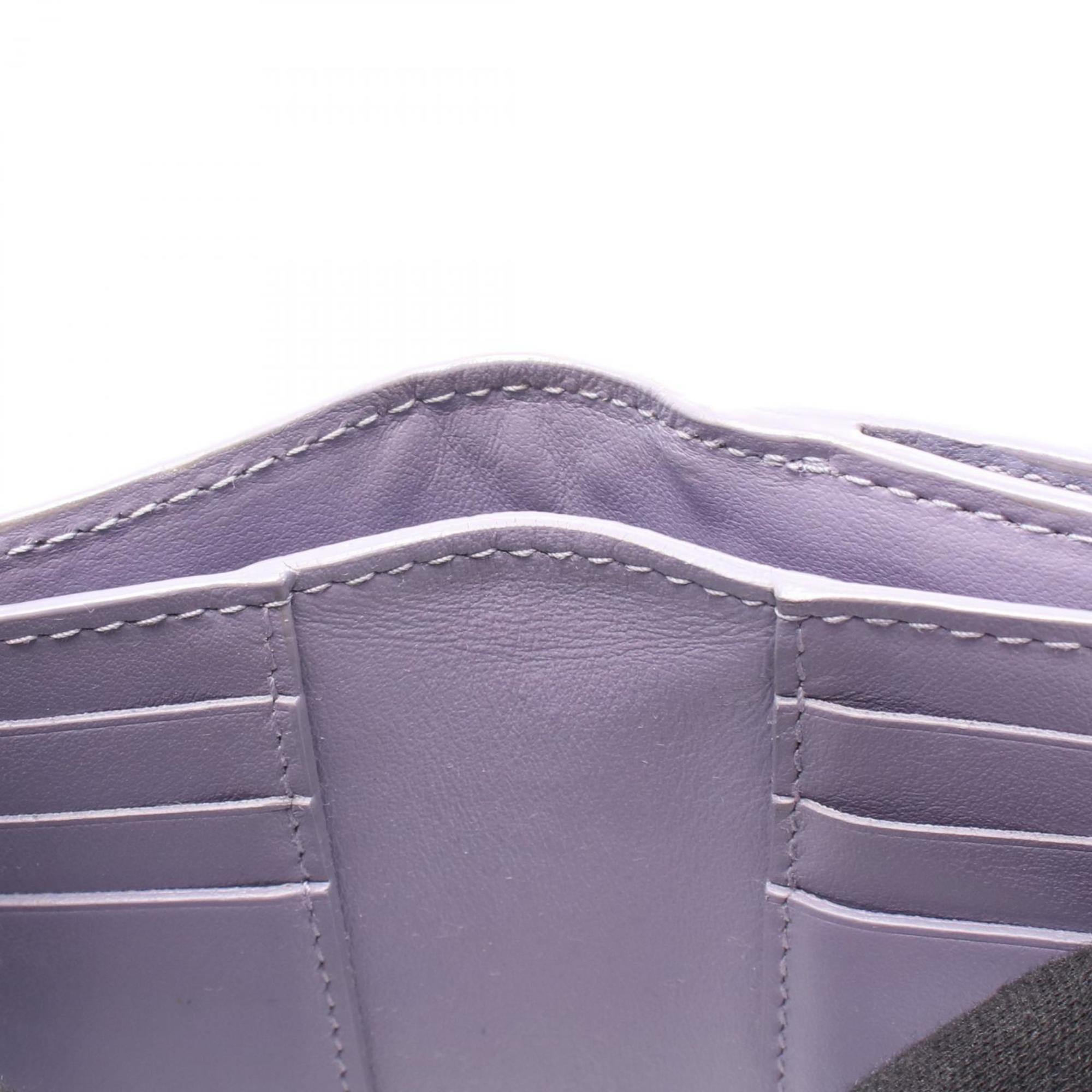 Bottega Veneta Purple Leather Wallet (Bi-Fold) (Pre-Owned)