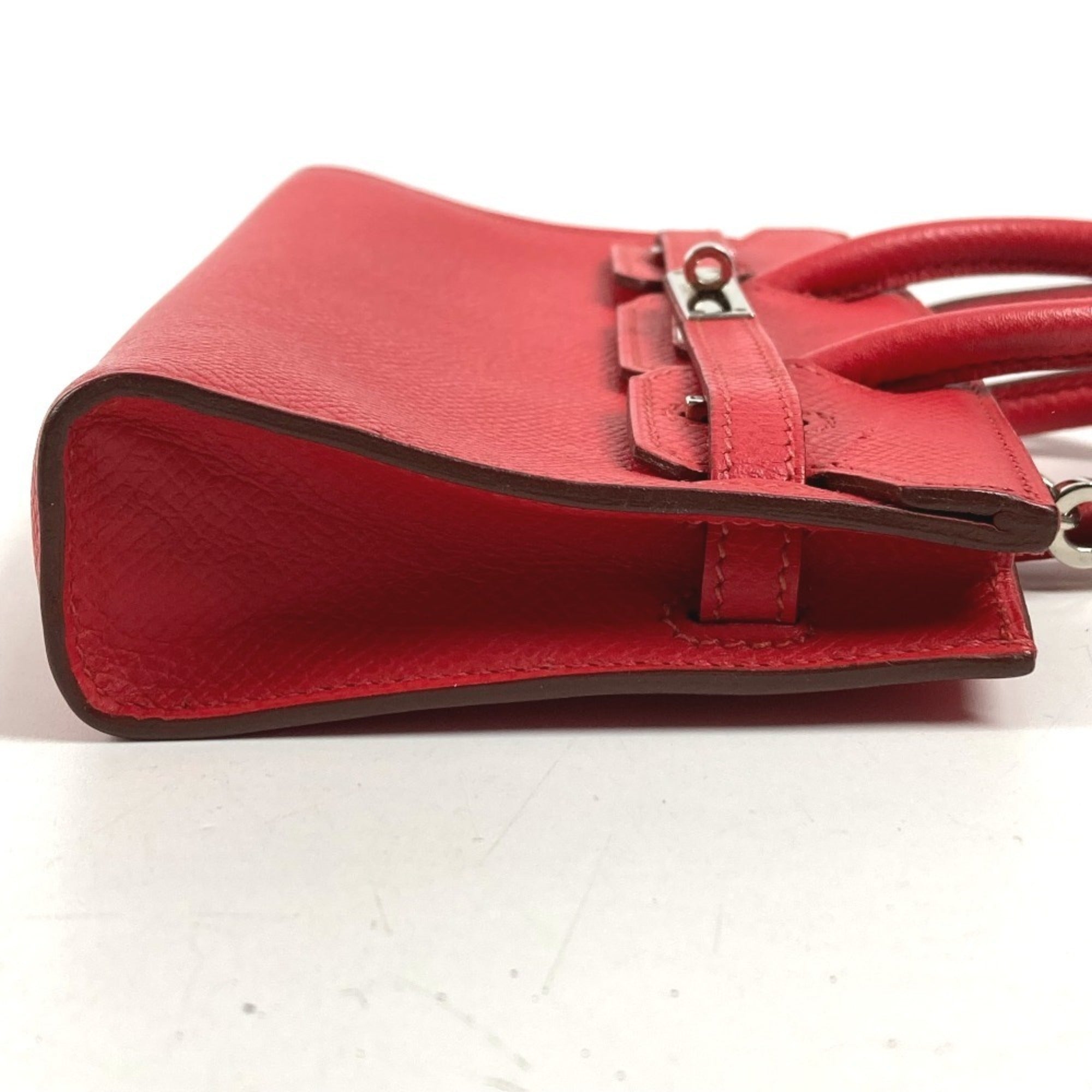 Hermes Red Color Leather Handbag Shoulder Bag (Pre-Owned)