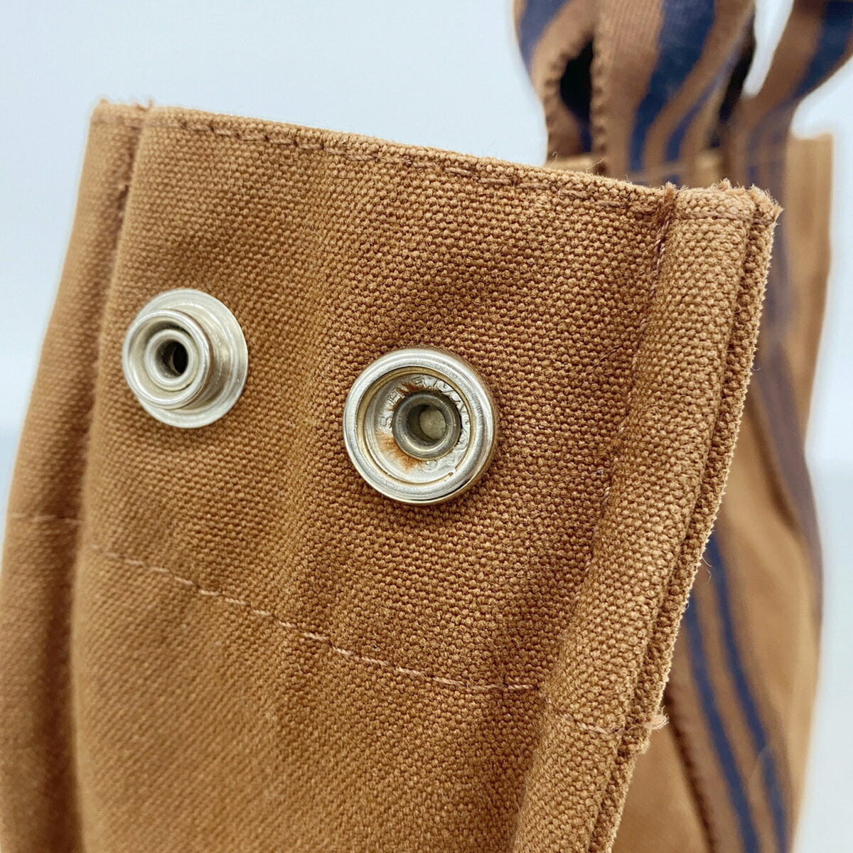 Hermes Brown Canvas Tote Bag (Pre-Owned)