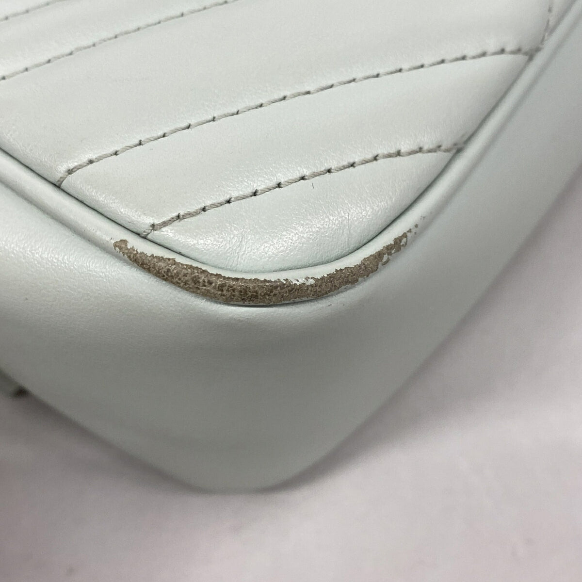 Gucci Pale Green Leather Shoulder Bag (Pre-Owned)