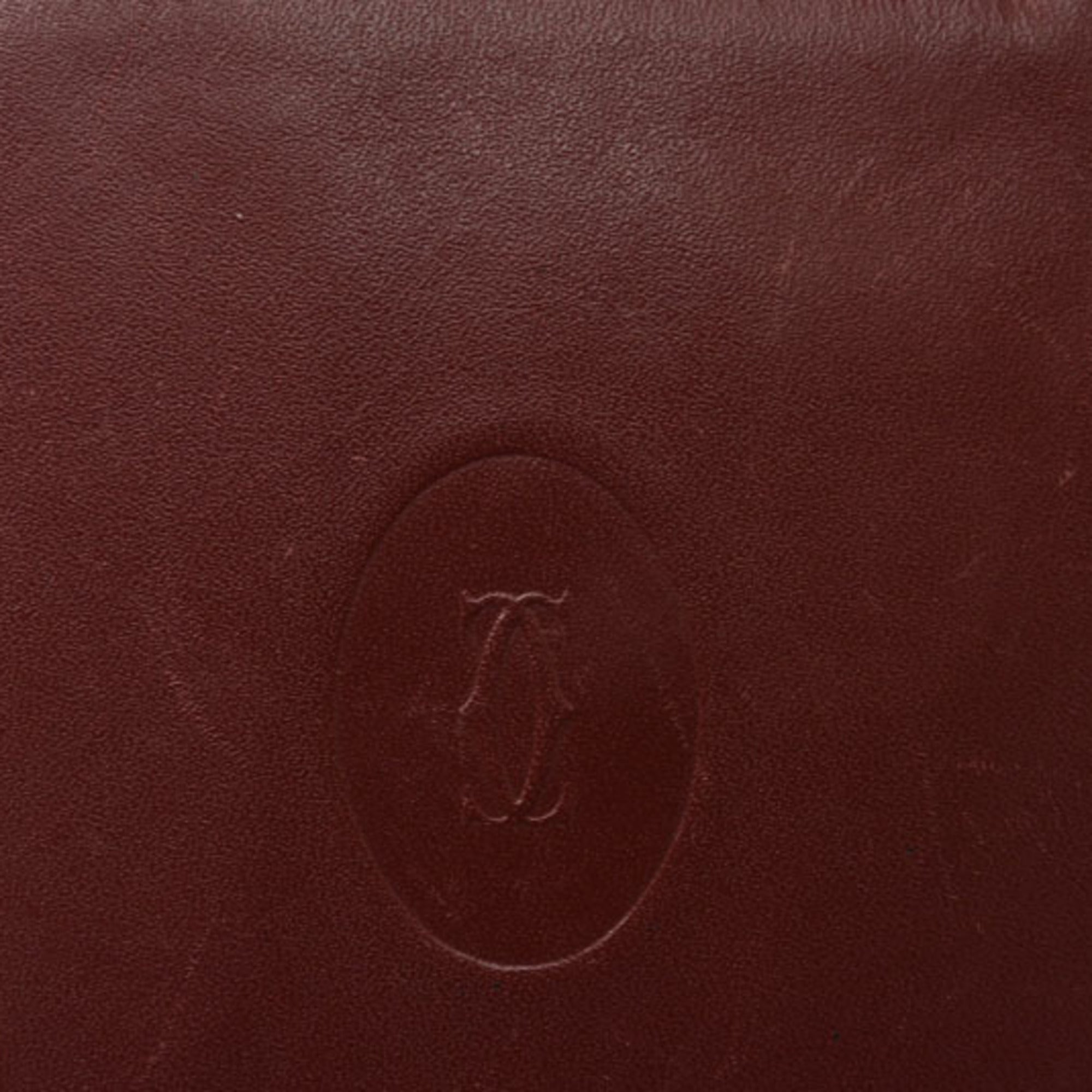 Cartier Bordeaux Leather Wallet (Bi-Fold) (Pre-Owned)