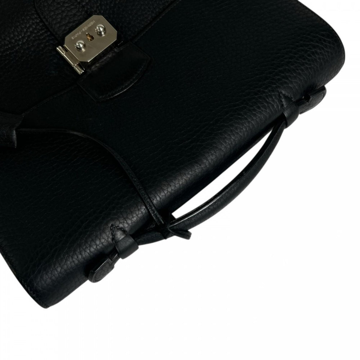Hermes Black Leather Handbag (Pre-Owned)
