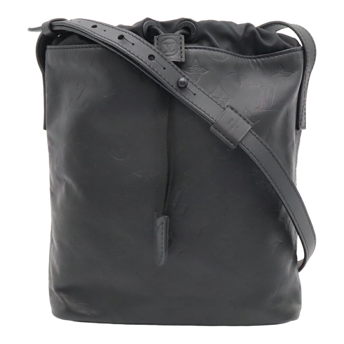 Louis Vuitton Black Noir Monogram Shadow Pochette Shoulder Bag (Pre-Owned)