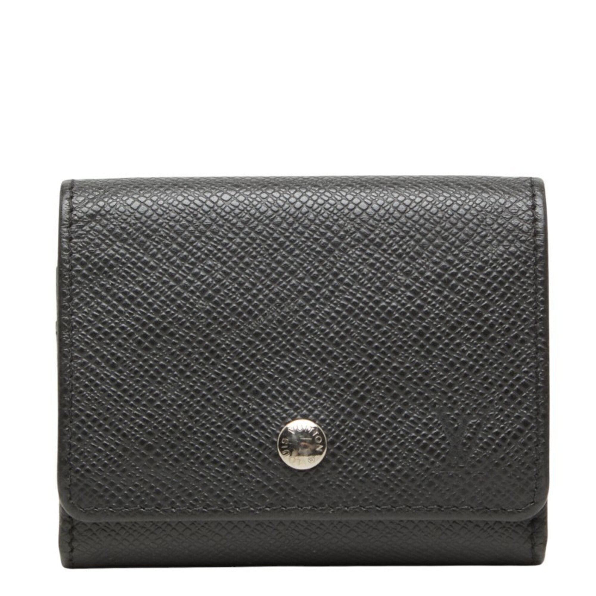 Louis Vuitton Ardoise Black Leather Coin Purse/Coin Case (Pre-Owned)
