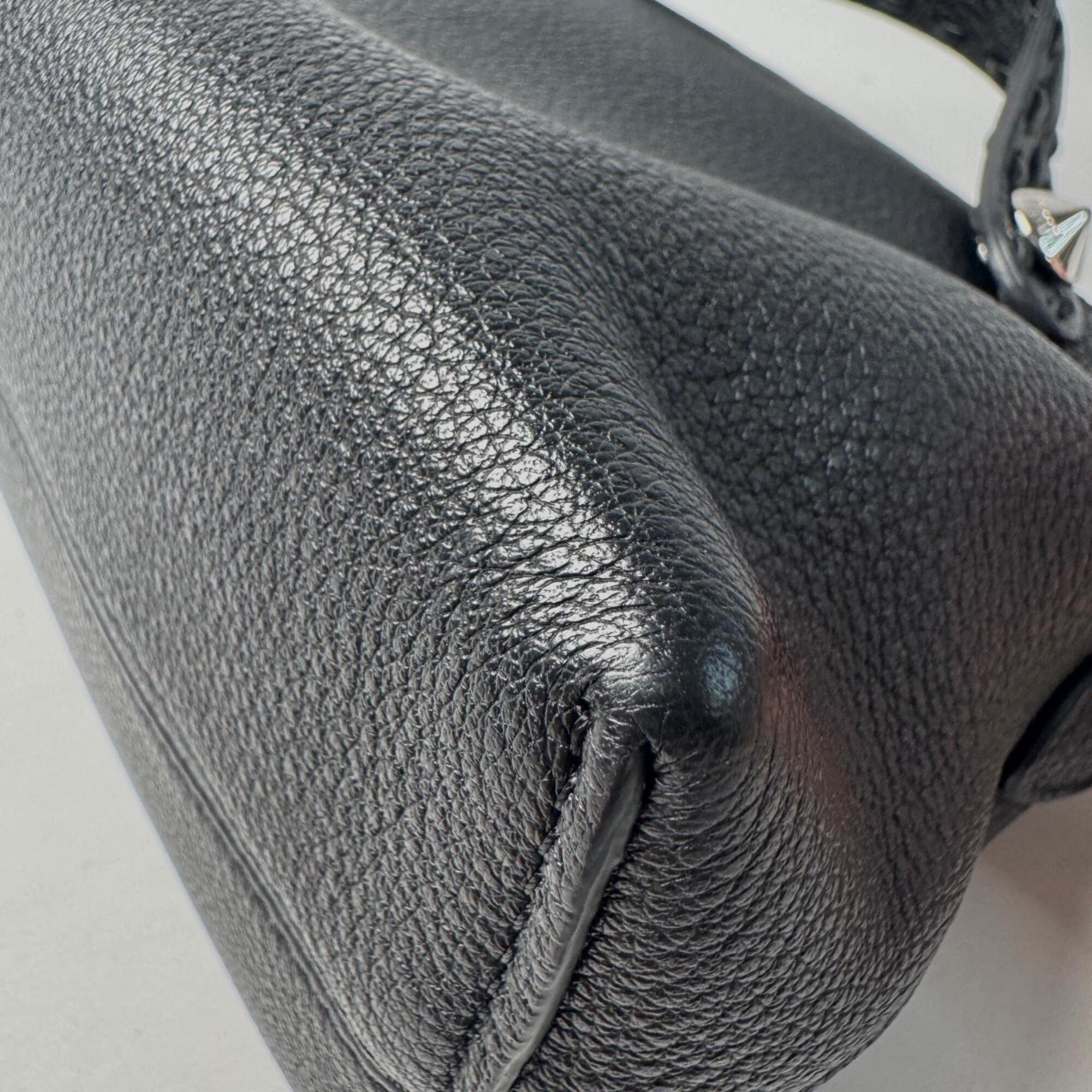 Fendi Black Leather Handbag Shoulder Bag (Pre-Owned)